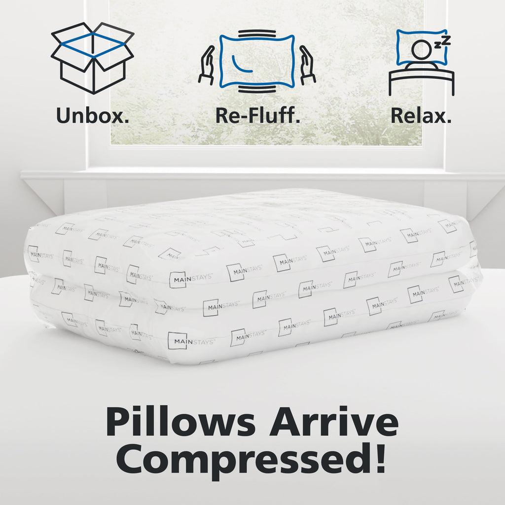 Fluffy Shredded Back & Side Sleeper Bed Pillow, Standard/Queen - Extra Firm Support - Decorative Throw Pillow Cushion for Sofa & Bed Detail