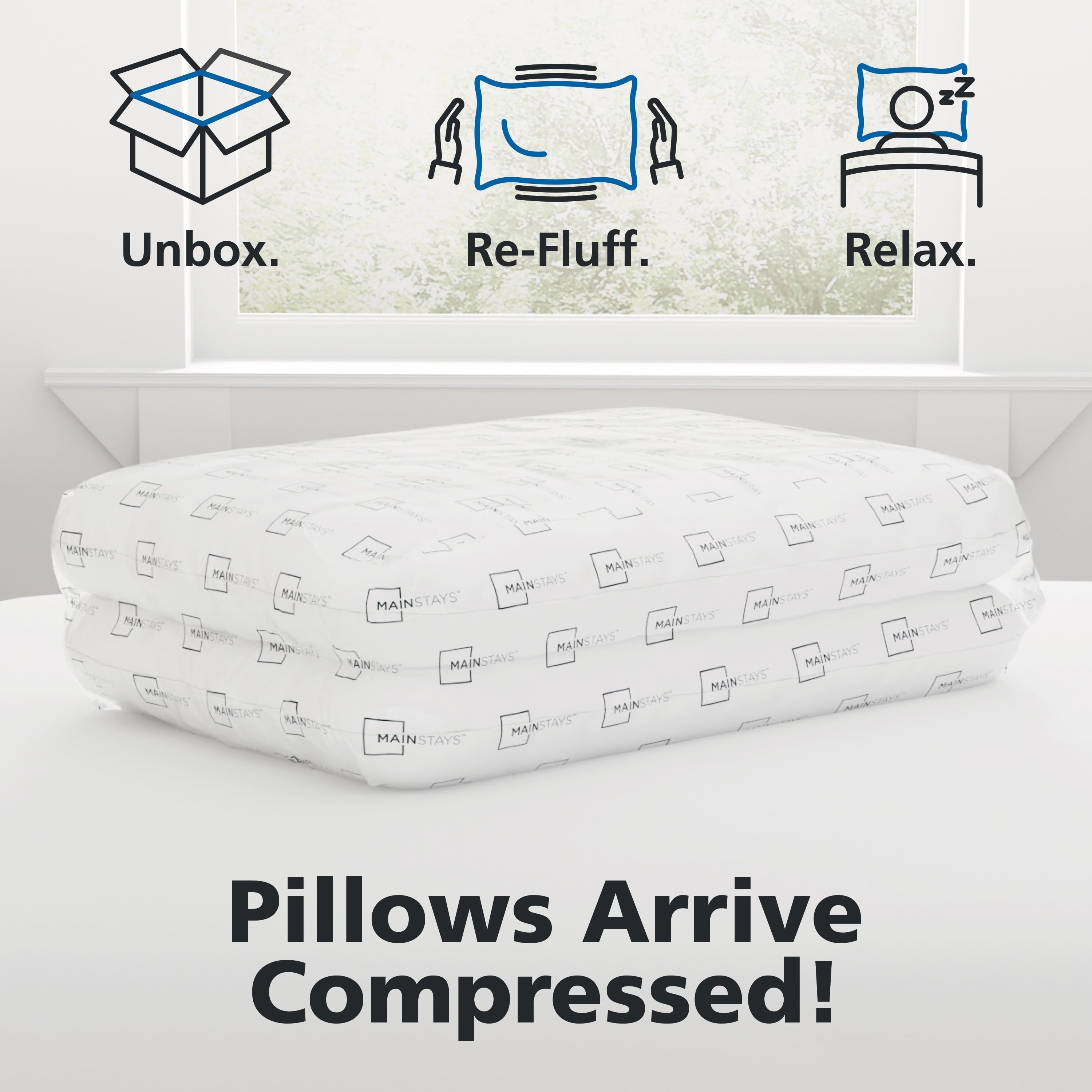 Fluffy Shredded Back & Side Sleeper Bed Pillow, Standard/Queen - Extra Firm Support - Decorative Throw Pillow Cushion for Sofa & Bed Detail