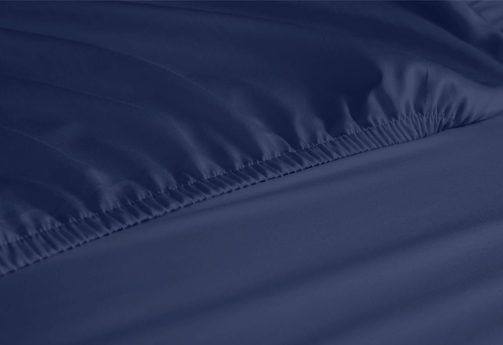 Breathable Luxury Queen Bed Sheets Set, 6 Pc Microfiber Bed Sheets, Extra Deep Pocket Queen Fitted Sheet, Flat Sheet & Pillowcases, Nav... - Premium Ultra-Soft Pillowcase Pair for Sleeping Detail