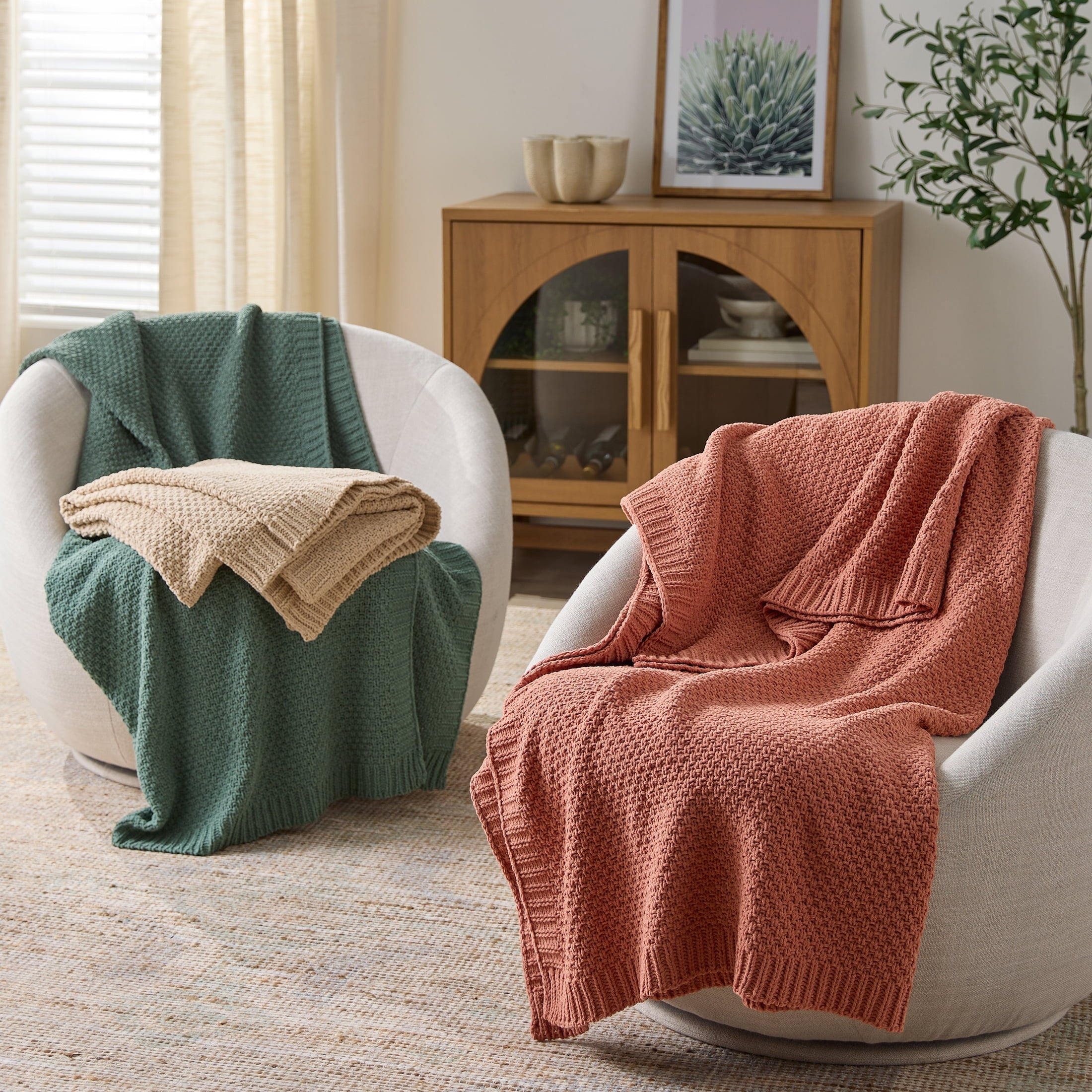 Reversible Sherpa Chenille Knit Super Soft Oversized Throw Blanket, Merlot Wine - Lightweight Plush Warm Blanket for All Seasons Detail