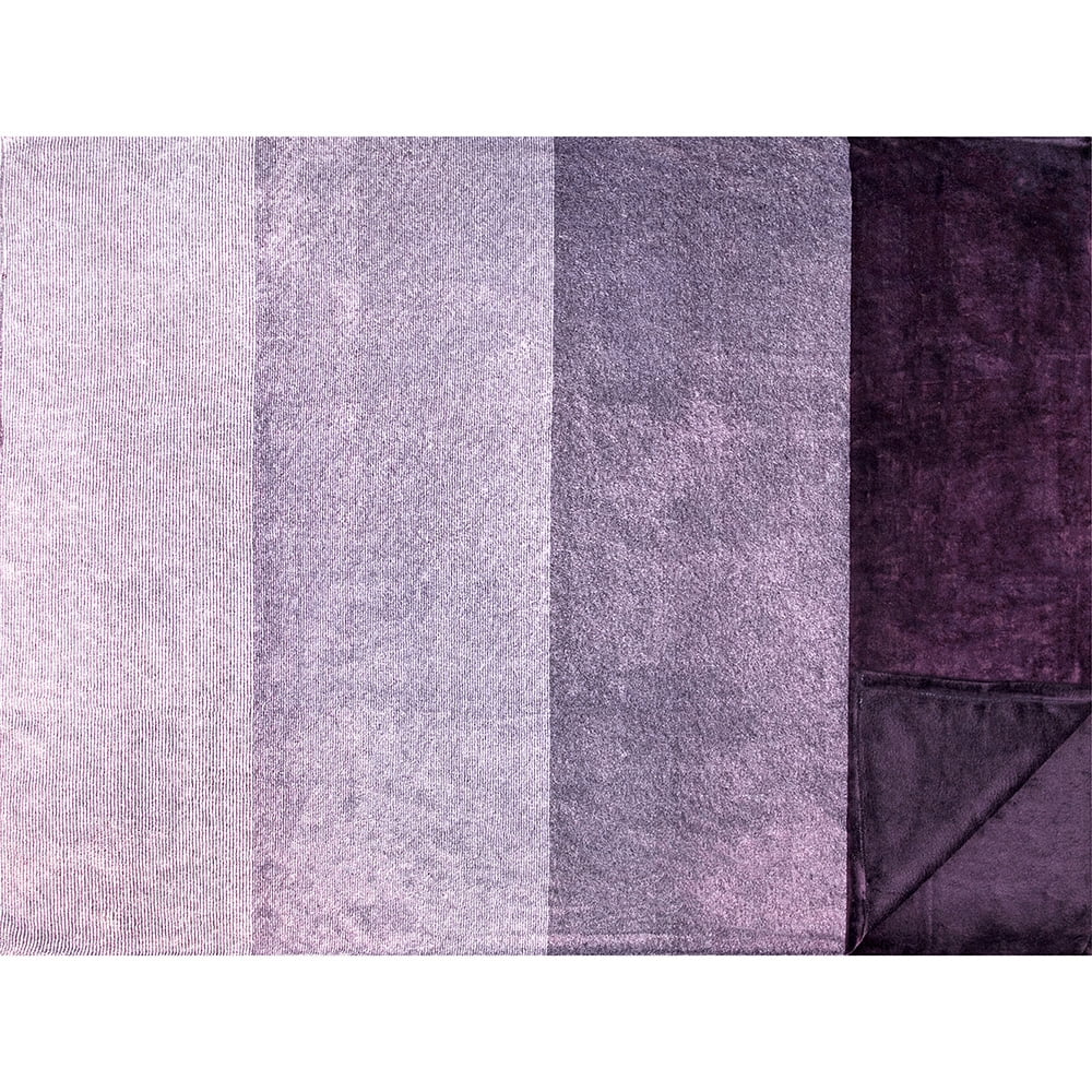 Super Soft Flannel Flannel Fleece Ombre Throw Blanket for Couch | Super Soft Cozy Microfiber Couch Blanket | Gradient Decorative Accent ... - Super Soft Reversible Sherpa Flannel Blanket Detail