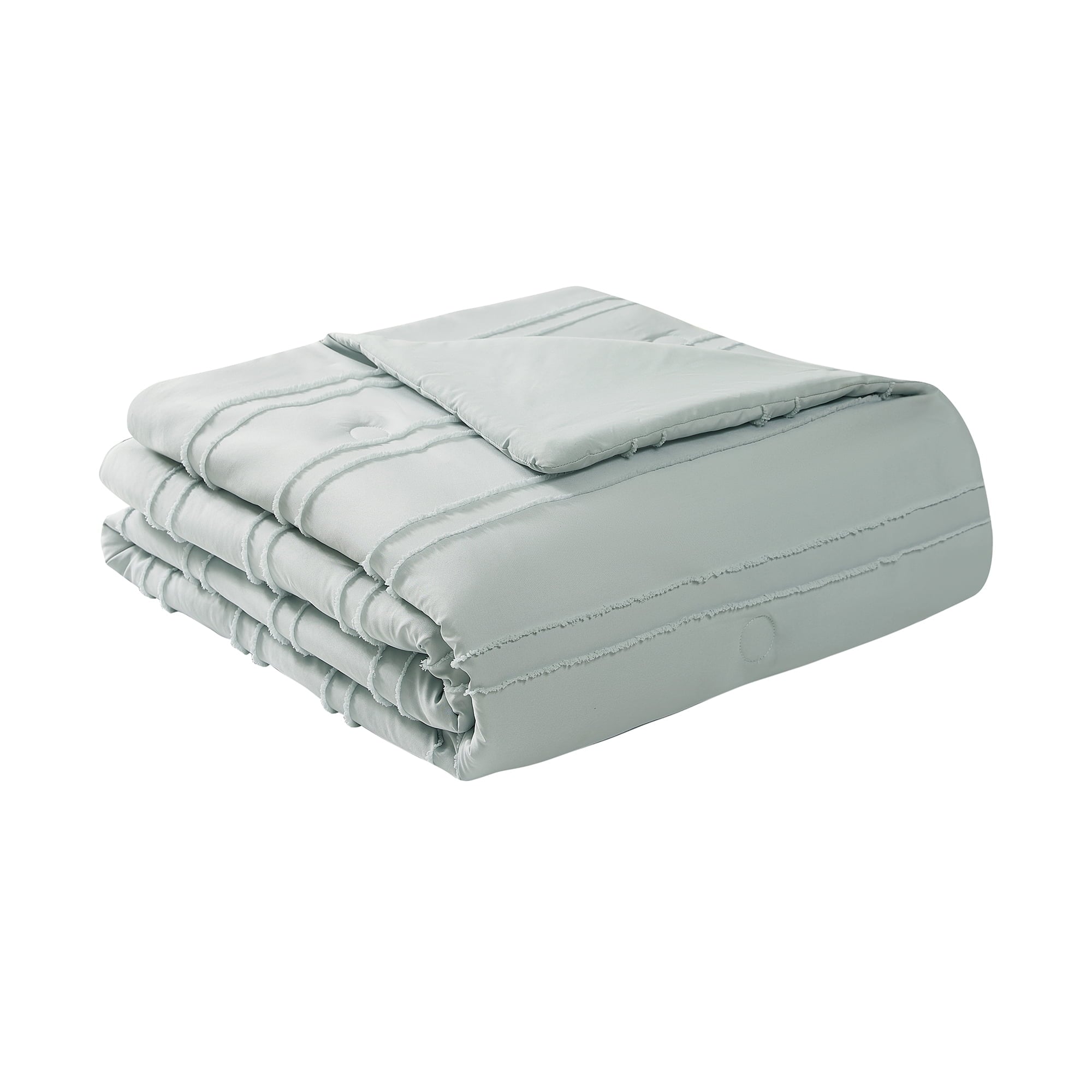Luxurious Quilted Mint 10 Piece Bed in a Bag Comforter Set with Sheets, Queen - Cloud-Like Soft Lightweight Bed Comforter Detail