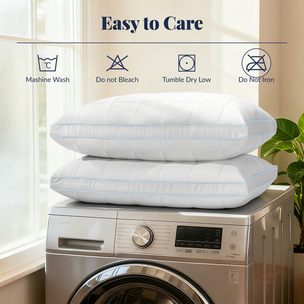 Fluffy Shredded Cooling Adjustable Pillow, Luxury Queen Size Bed Pillows Hotel Collection - Soft Firm Pillows for bed - Decorative Throw Pillow Cushion for Sofa & Bed Detail
