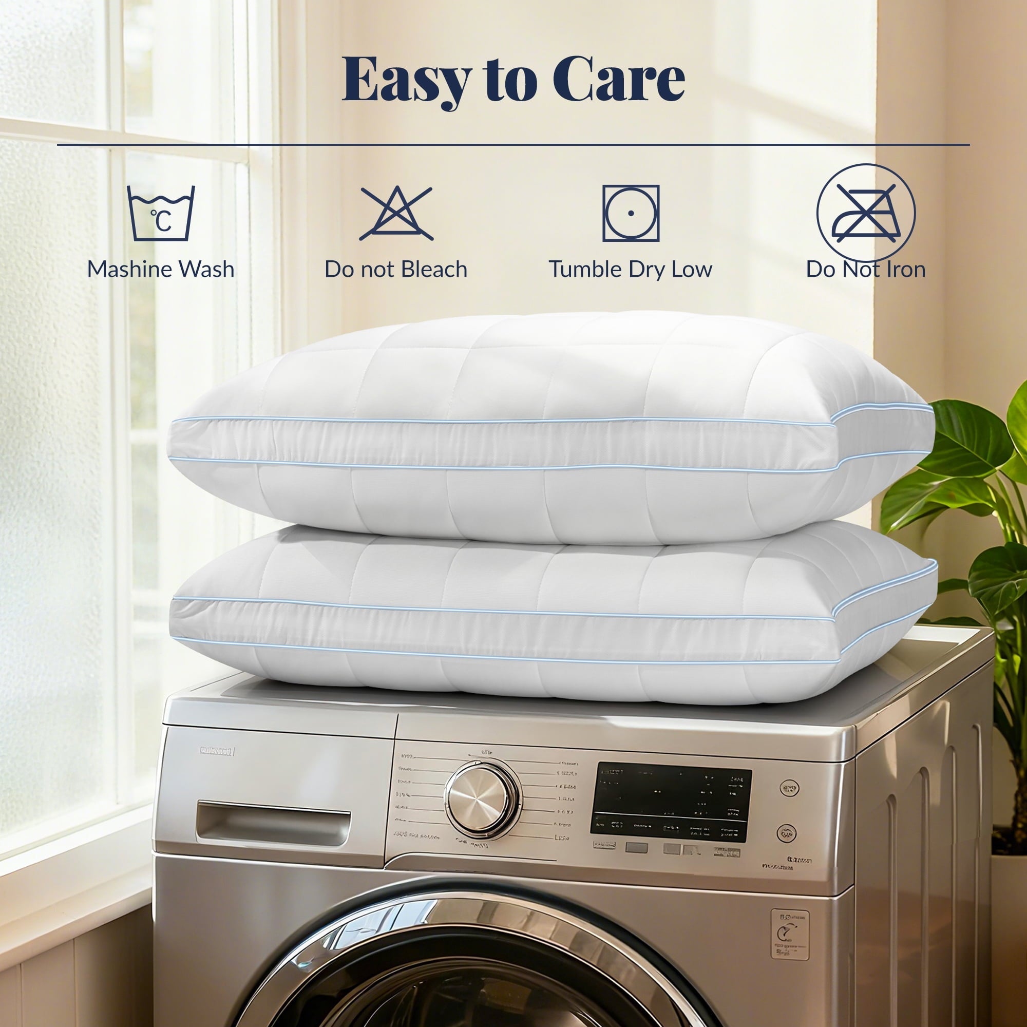 Fluffy Shredded Cooling Adjustable Pillow, Luxury Queen Size Bed Pillows Hotel Collection - Soft Firm Pillows for bed - Decorative Throw Pillow Cushion for Sofa & Bed Detail