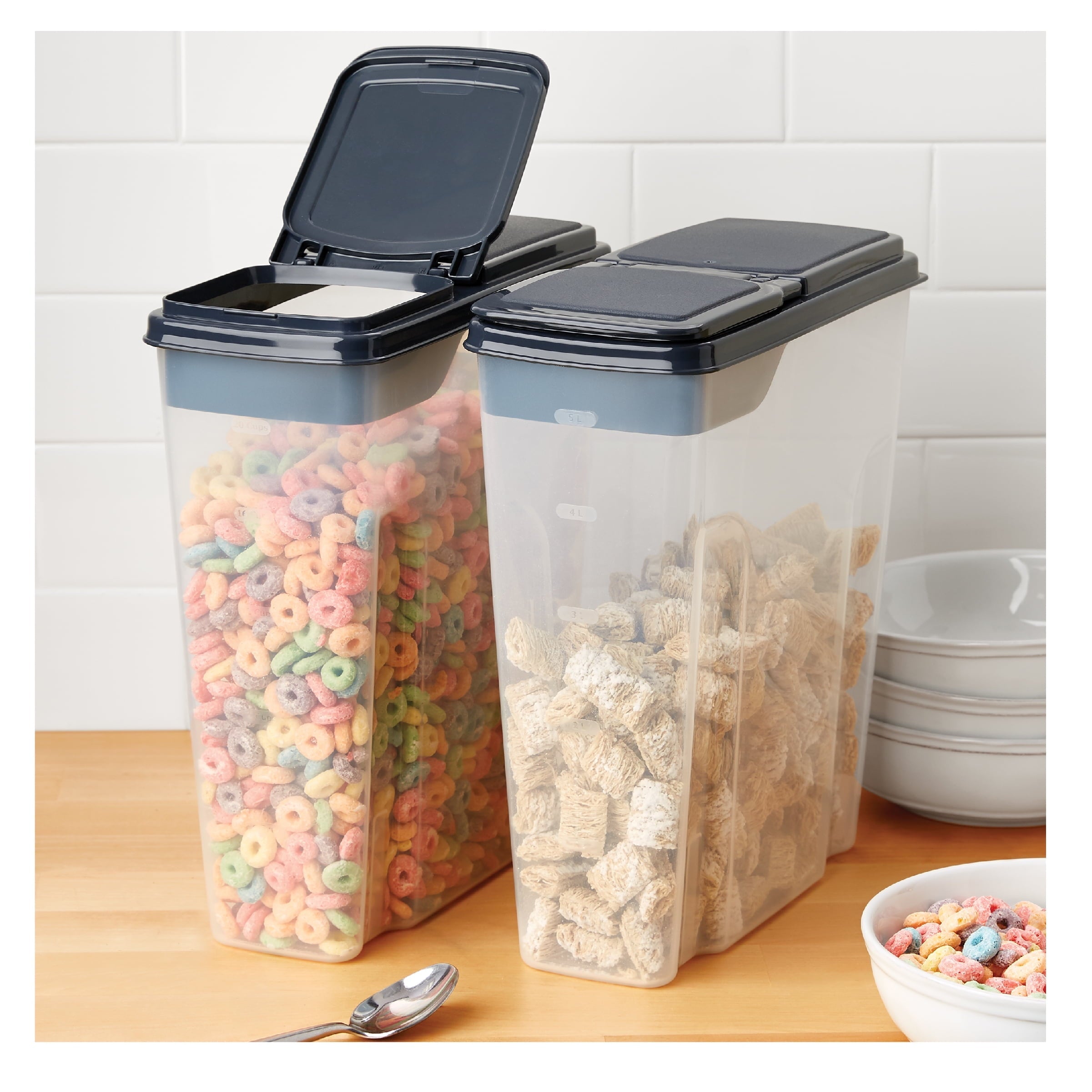 Fun Food Fidget 2-Pack Plastic Cereal Keeper Storage Containers, Kitchen Pantry Organizer Canisters for Cereal and Dry Food... - Fun Food Fidget Cookie Squishable Toy Detail