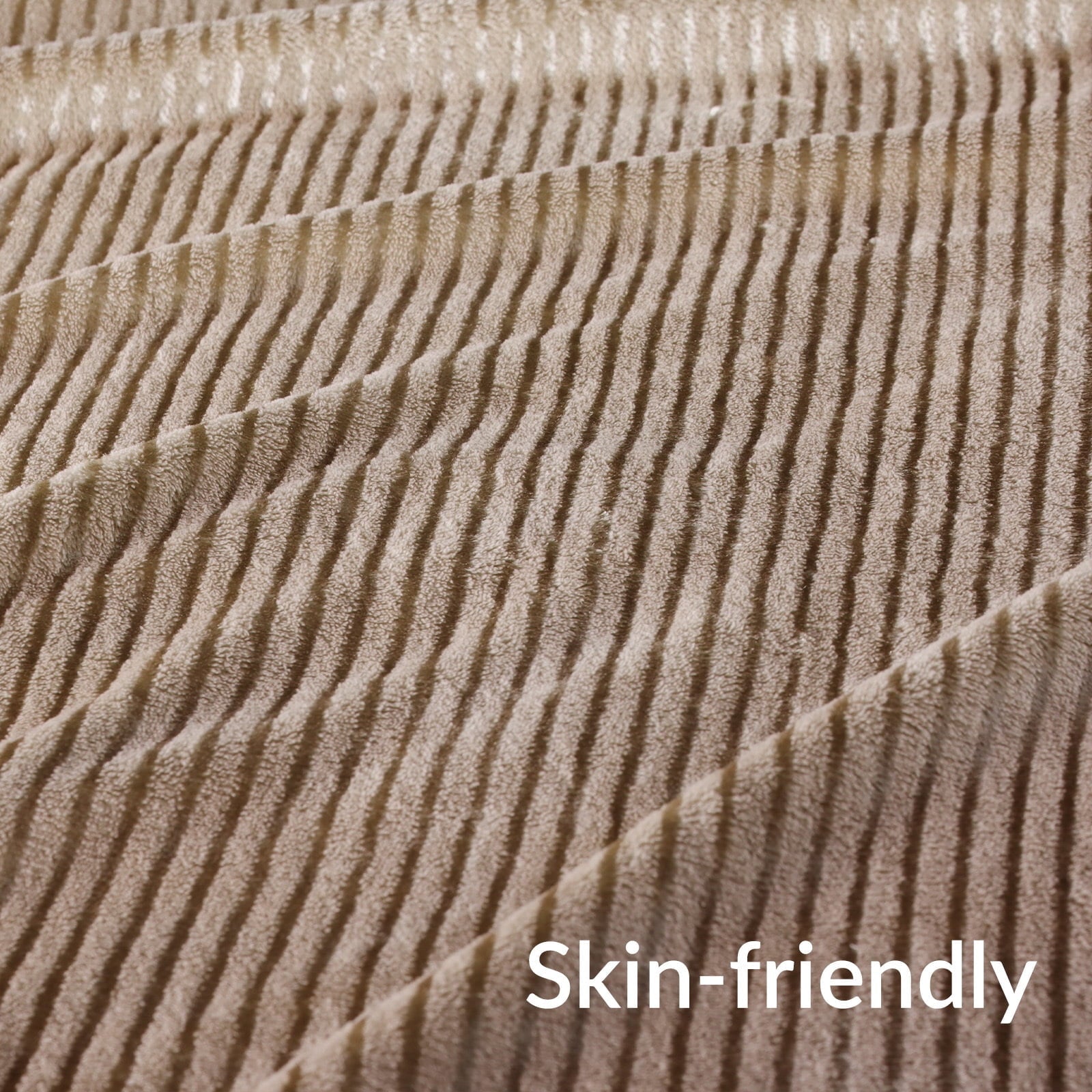 Reversible Sherpa Soft Throw Blanket, 50"x60", Camel - Luxury Knitted Decorative Throw Blanket with Fringes Detail