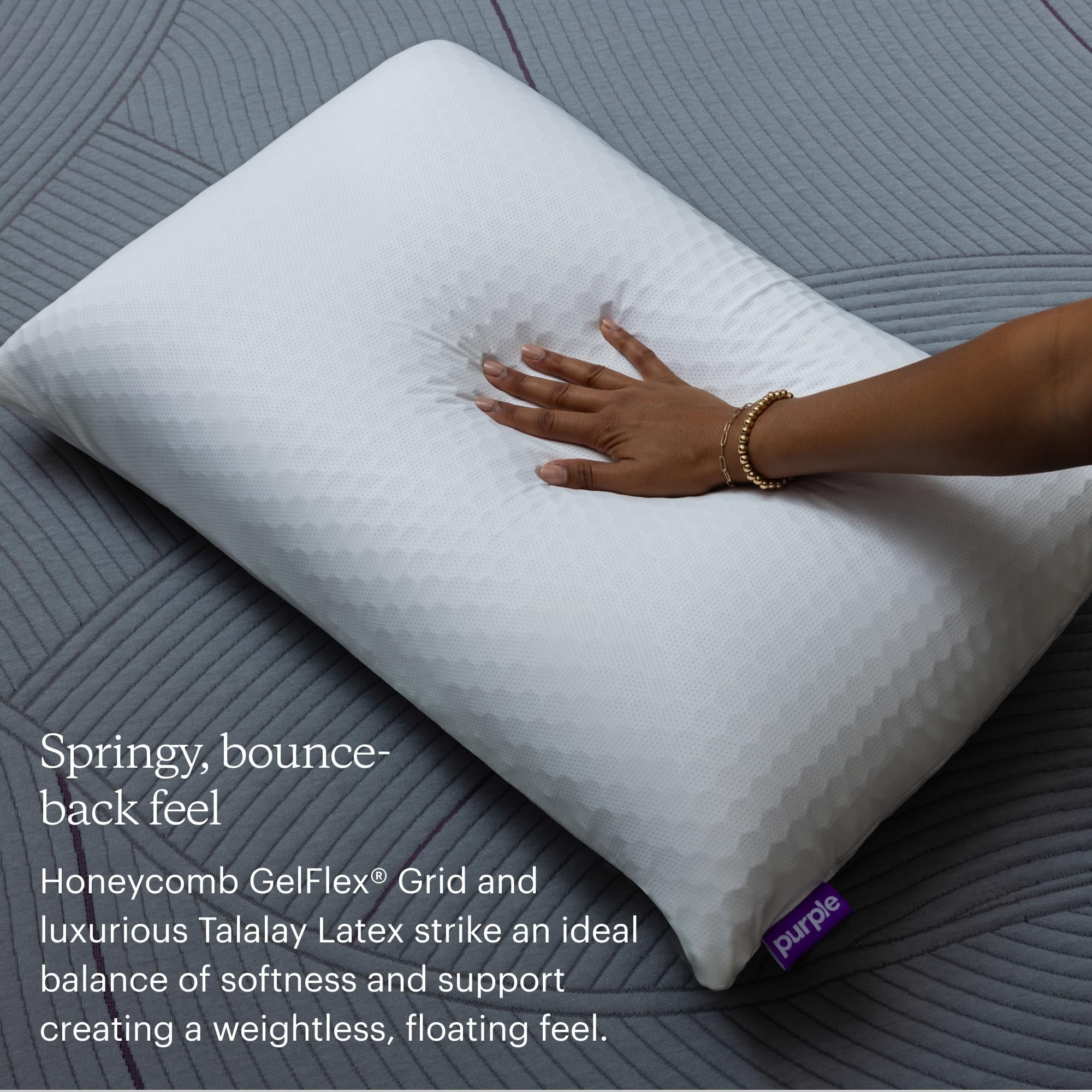 Decorative Plump Harmony Medium Standard Bed Pillow - Hypoallergenic - Orthopedic Shredded Foam Bed Pillow Set Detail