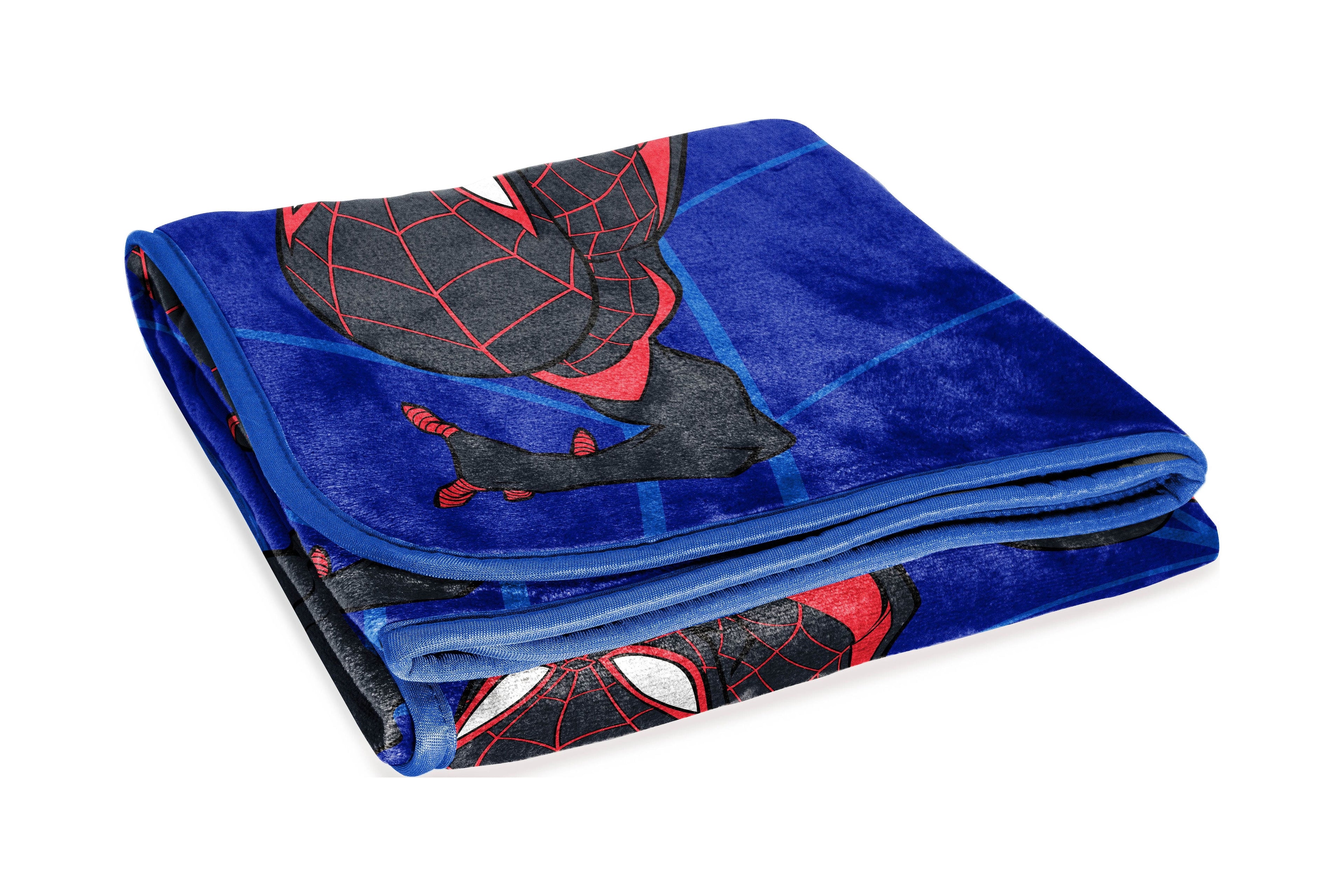 Super Soft Flannel Kids Throw Blanket, 46 x 60, Microfiber, Blue, Marvel - Luxury Knitted Decorative Throw Blanket with Fringes - Default Title