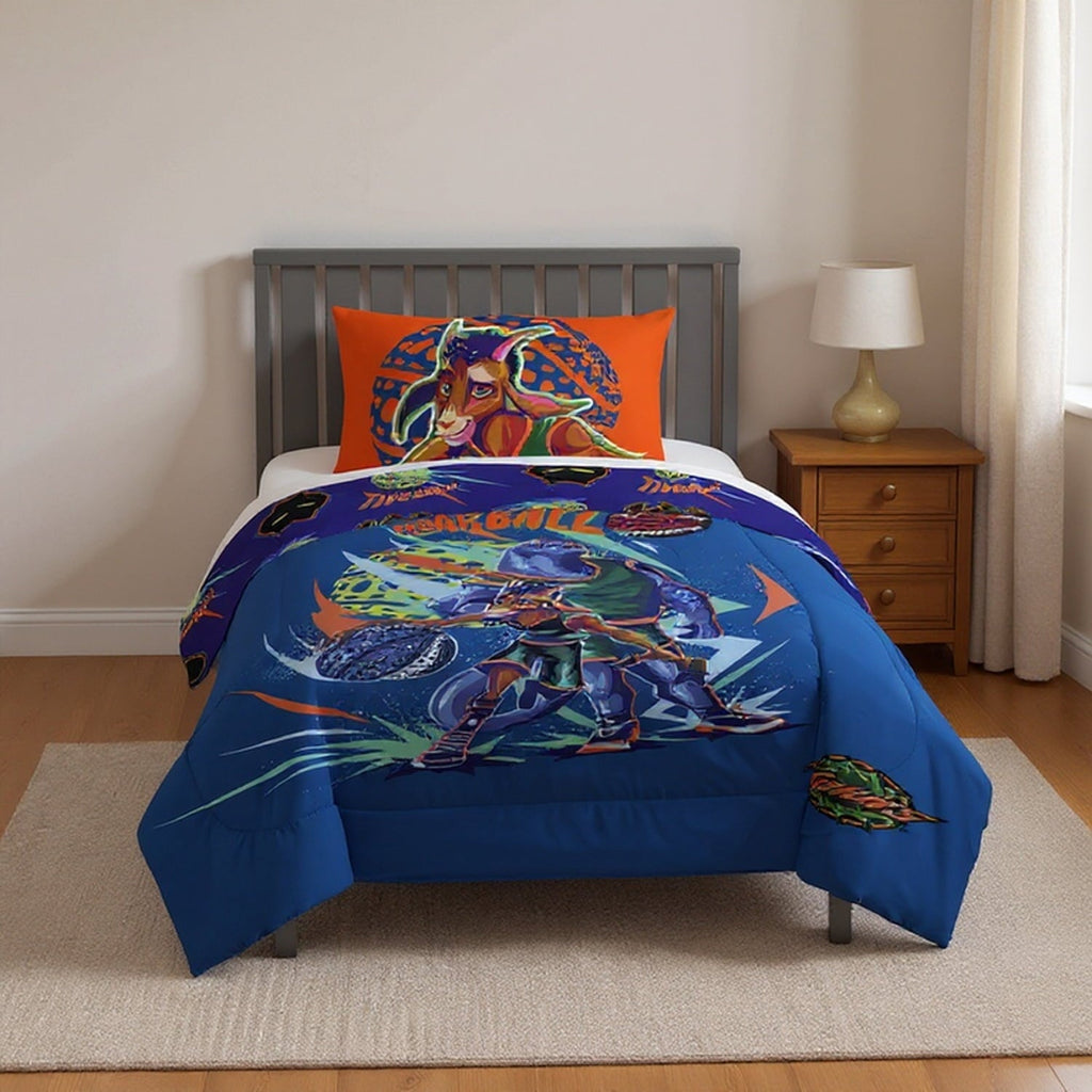 Luxurious Quilted 2 Piece Twin/Full Kids Reversible Comforter and Pillowcase Bedding Set, Multicolor,Twin/Full - Hypoallergenic Ultra-Fluffy Quilt for Winter Detail