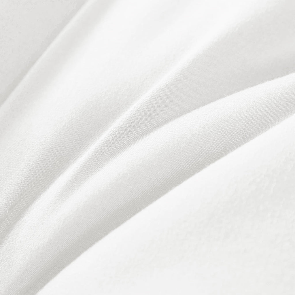 All-Season Queen Comforter Set White, 3-Piece Solid Comforter Duvet Insert with Corner Tabs, Lightweight Bedding Down Alternativ... - All-Season Down Alternative Comforter Insert Detail