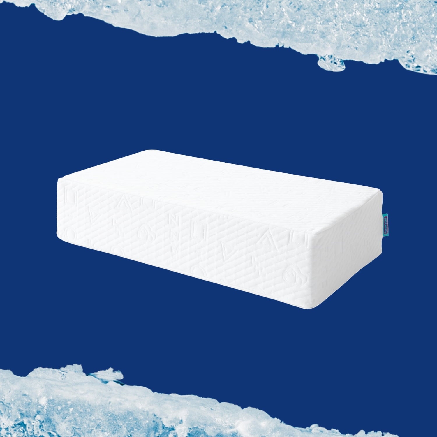Decorative Plump (2 pack) Ice Cube Cooling Memory Foam Bed Pillow (1 Count) - Orthopedic Shredded Foam Bed Pillow Set Detail