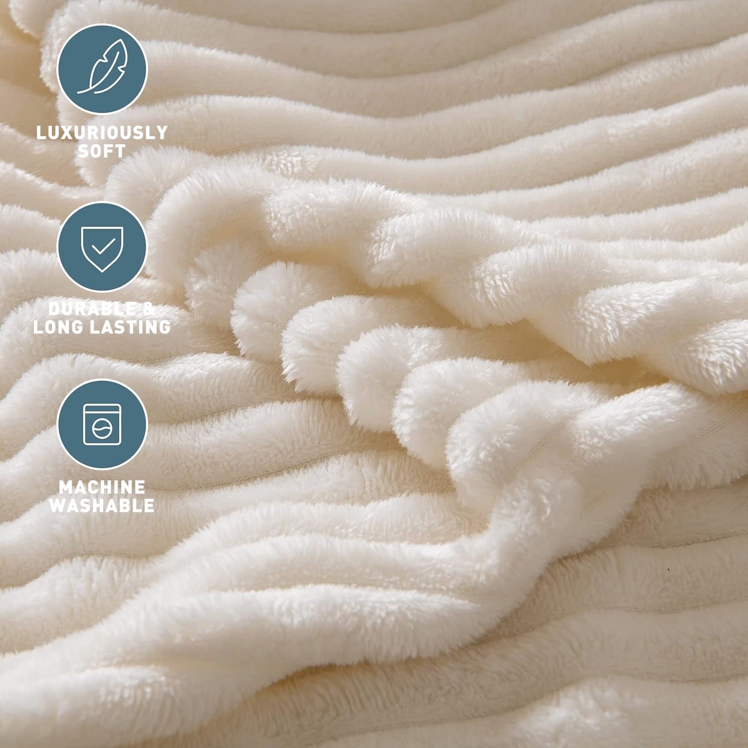 Cozy Fleece Extra Soft with Strip, Plush Fuzzy Cozy Bed s and s for Couch,Bed,Sofa,Lightweight and Versatile s for Office Bedroom... - Lightweight Plush Warm Blanket for All Seasons Detail