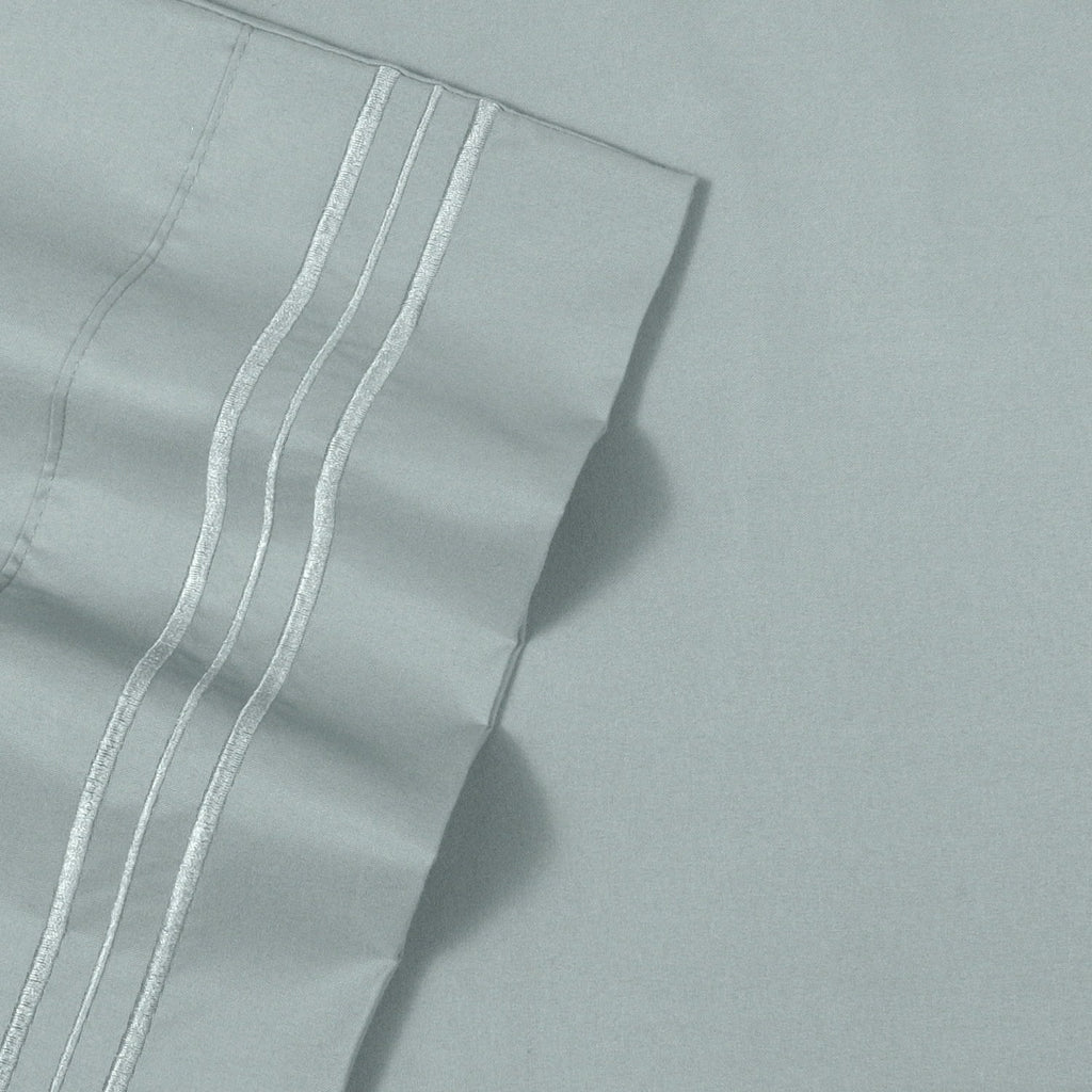 Wrinkle-Resistant 1800 Series Classic 4-Piece 1800 Thread Count 100 GSM Bed Sheet, Queen - Luxury Bed Sheet Set with Deep Pockets Detail
