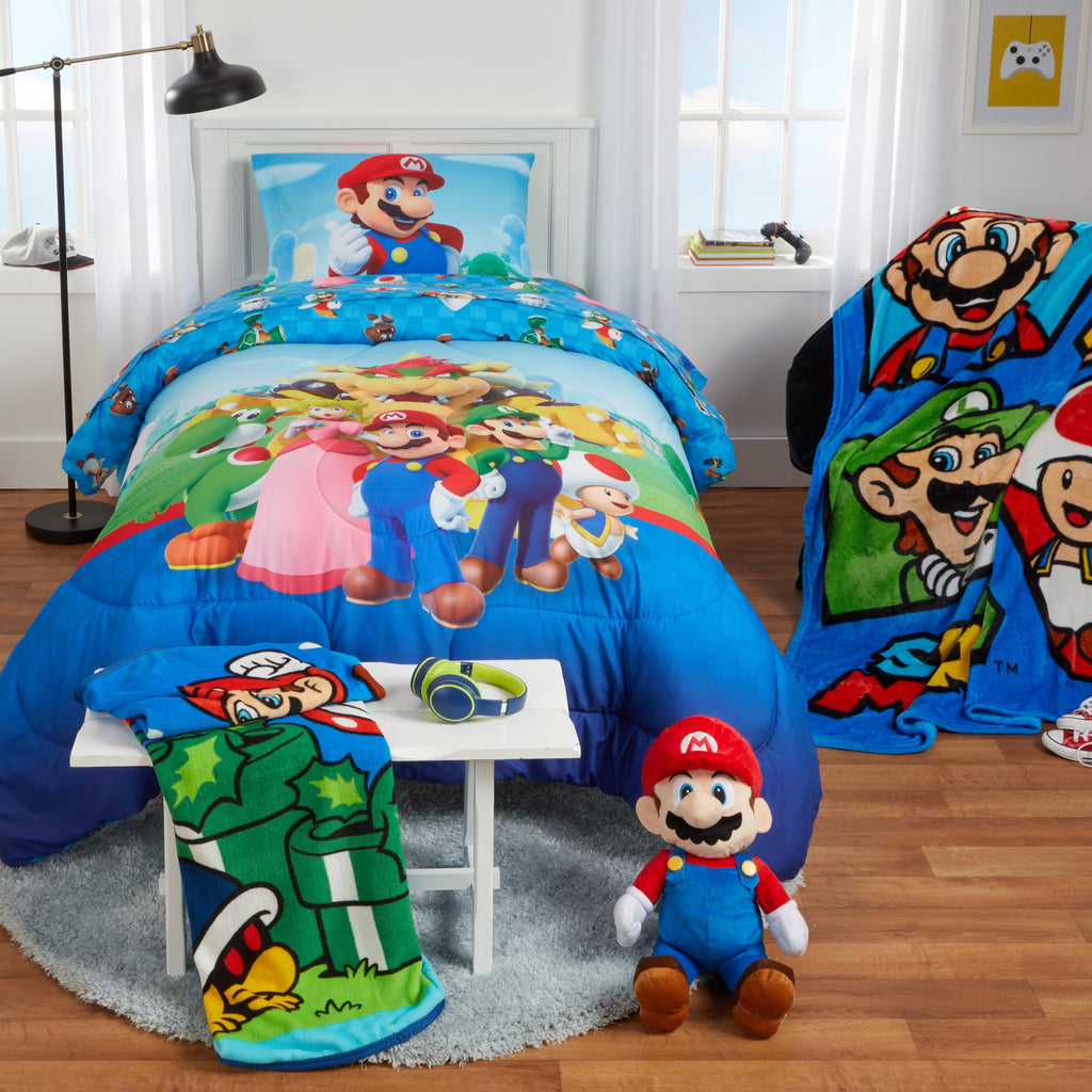 All-Season Kids Comforter and Pillowcase, 2-Piece Set, Twin/Full, Reversible - Luxurious Quilted Duvet Cover Set Detail