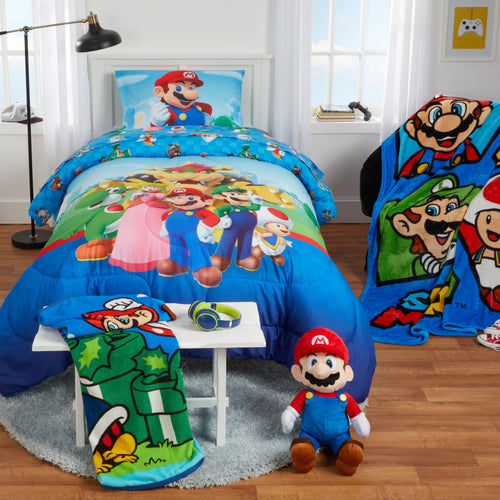 All-Season Kids Comforter and Pillowcase, 2-Piece Set, Twin/Full, Reversible - Luxurious Quilted Duvet Cover Set Detail