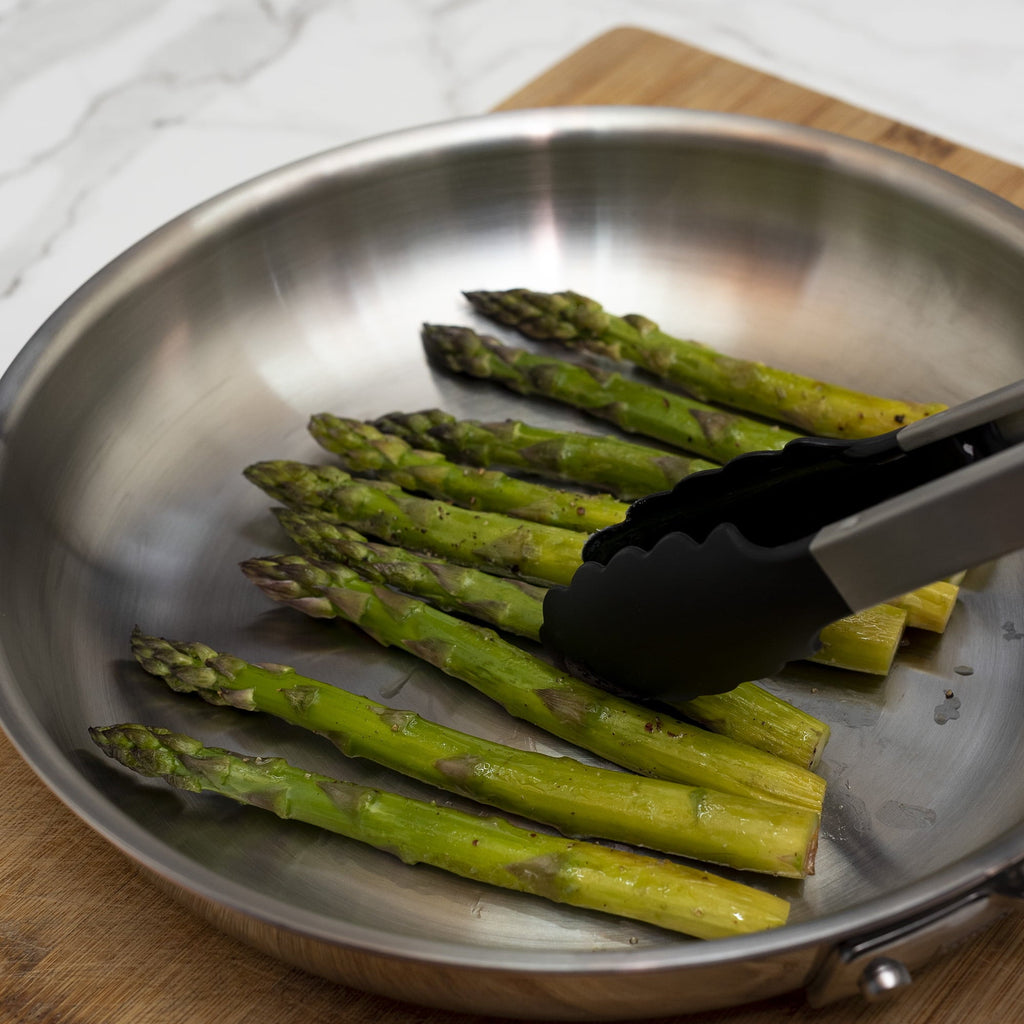 Chef-Quality 13 Inch Rust Resistant Nylon End Stainless Steel Dripless Kitchen Tongs - Multi-Purpose Hand Tool for Daily Meal Prep Detail