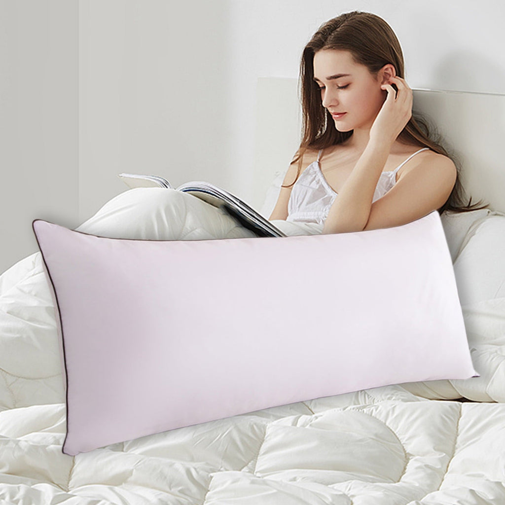 Decorative Plump Long Pillows For Bed King Clearance! 100*48cm White Gentle Support Soybean Pillow, Comfortable Breathable Bed Pillows... - Hotel Quality Plush Sleeping Pillows Detail
