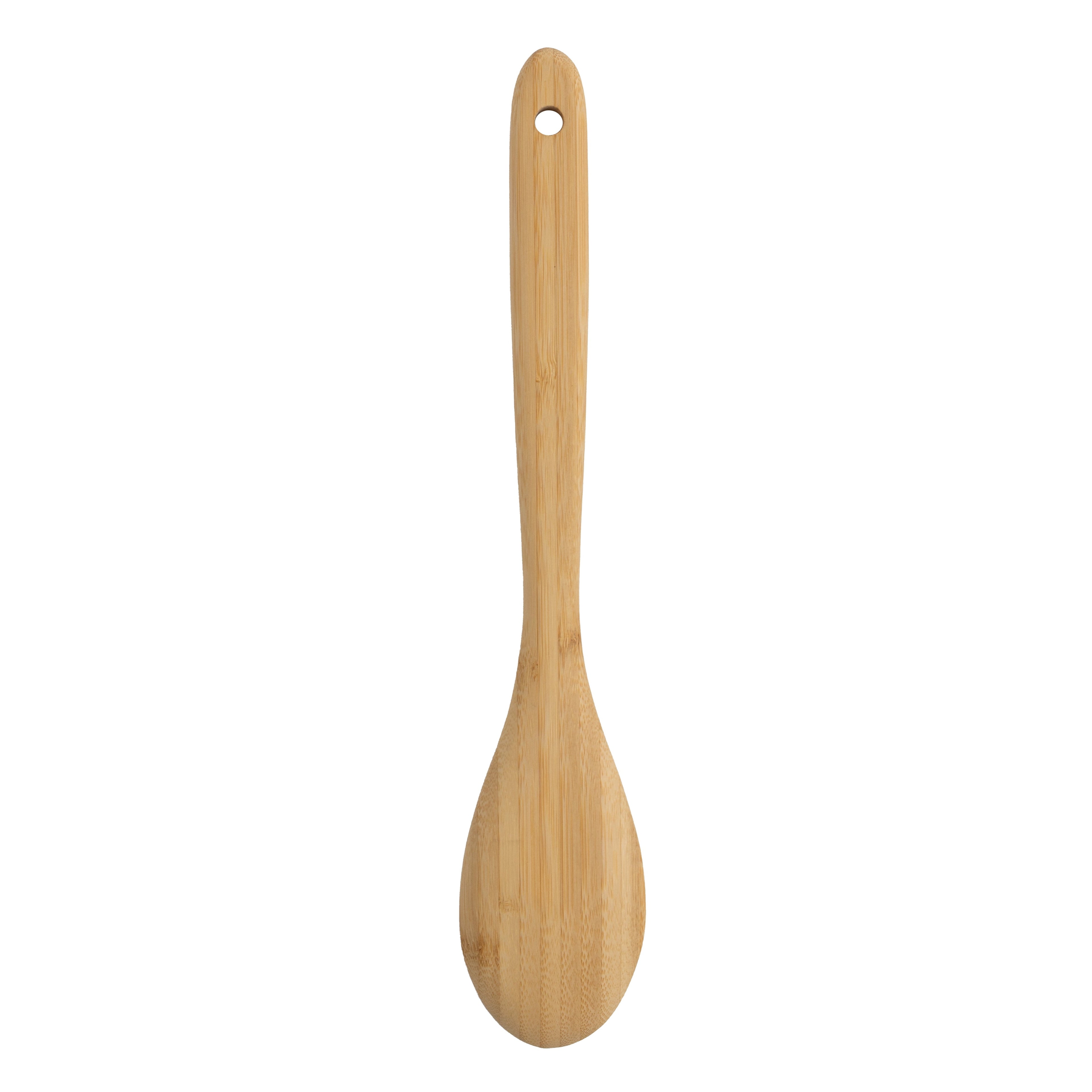 Chef-Quality Bamboo Cooking Spoon Natural Bamboo Crafted, 13" L, Kitchen Prep - Multi-Purpose Hand Tool for Daily Meal Prep Detail