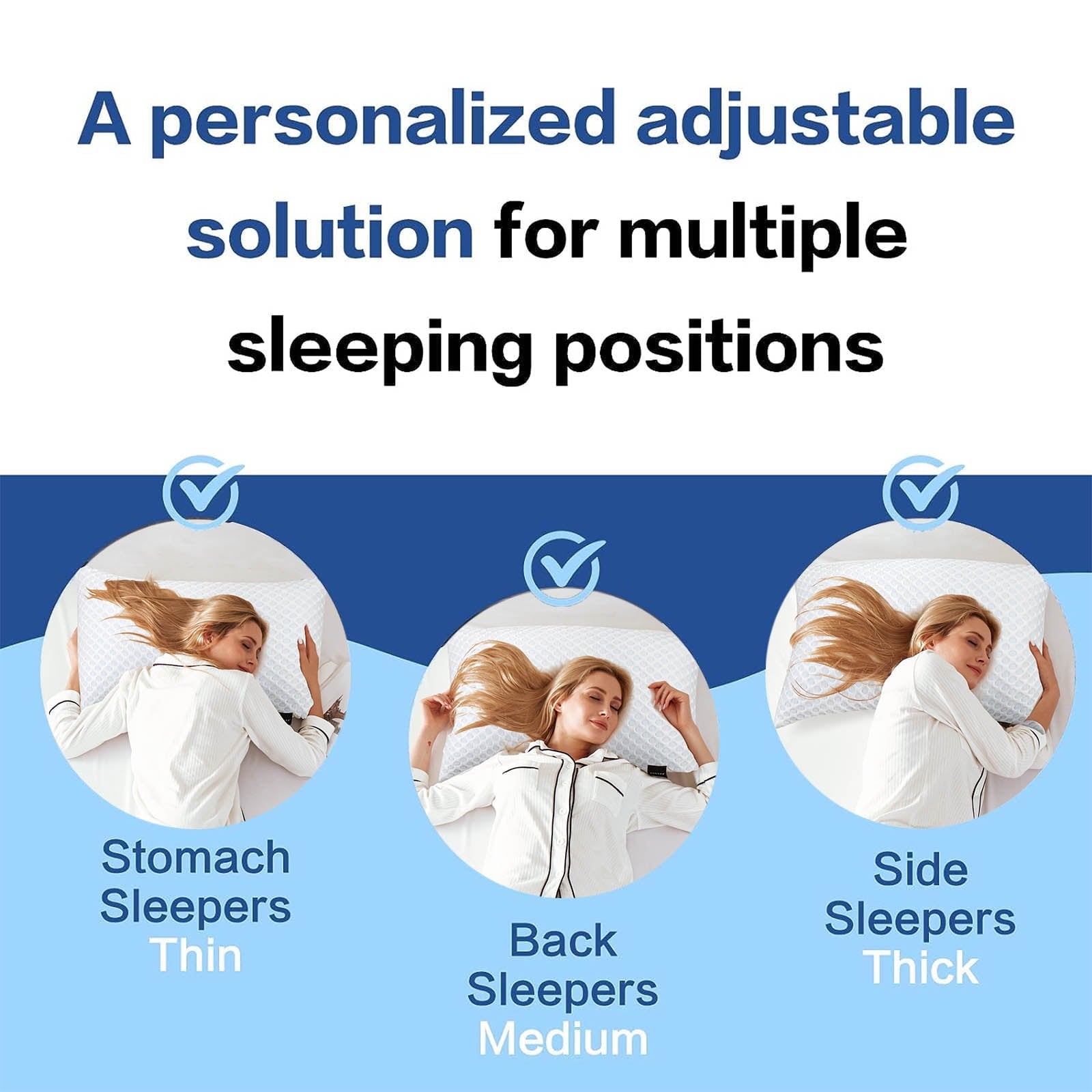Hotel Collection Cooling Shredded Memory Foam Bed Pillows Adjustable Firm Support Pillow for Side and Back Sleepers Curved Pillows Set... - Orthopedic Shredded Foam Bed Pillow Set Detail