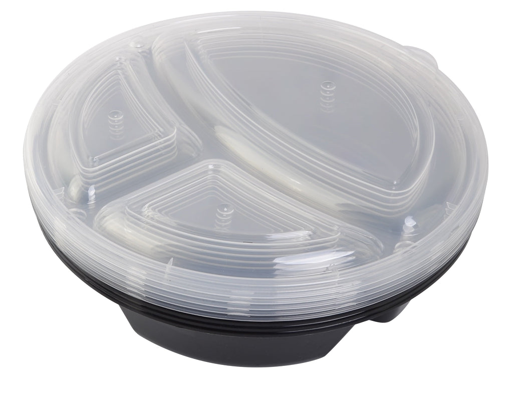 Deliciously Squishy 5-Pack Round Meal Prep Containers with 3 Compartments and Lids, 1L, BPA-Free, Microwave & Dishwasher Safe, Made for F... - Fun Food Fidget Cookie Squishable Toy Detail