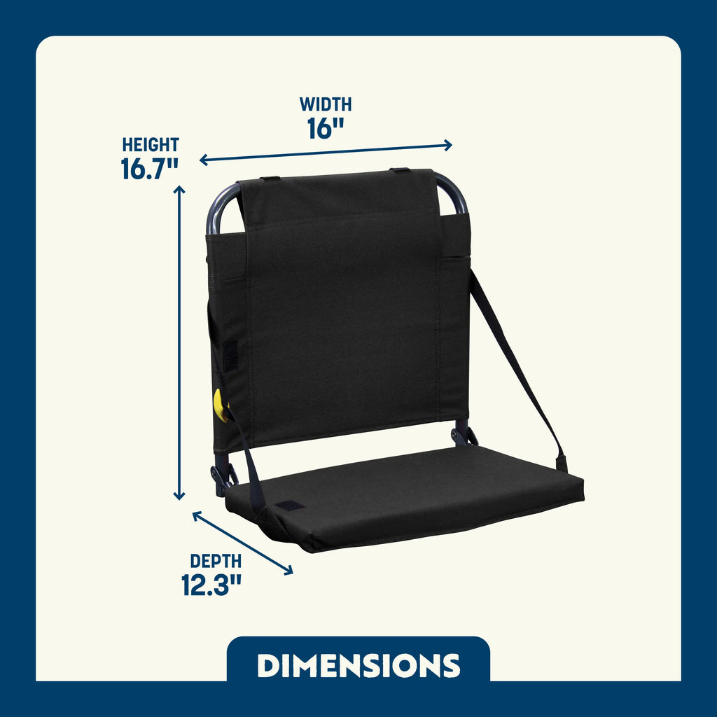 Ultra-Lightweight BleacherBack - Choice 696 - Grandstand Cushion Seat with Secure Under-Bench Hooks Detail