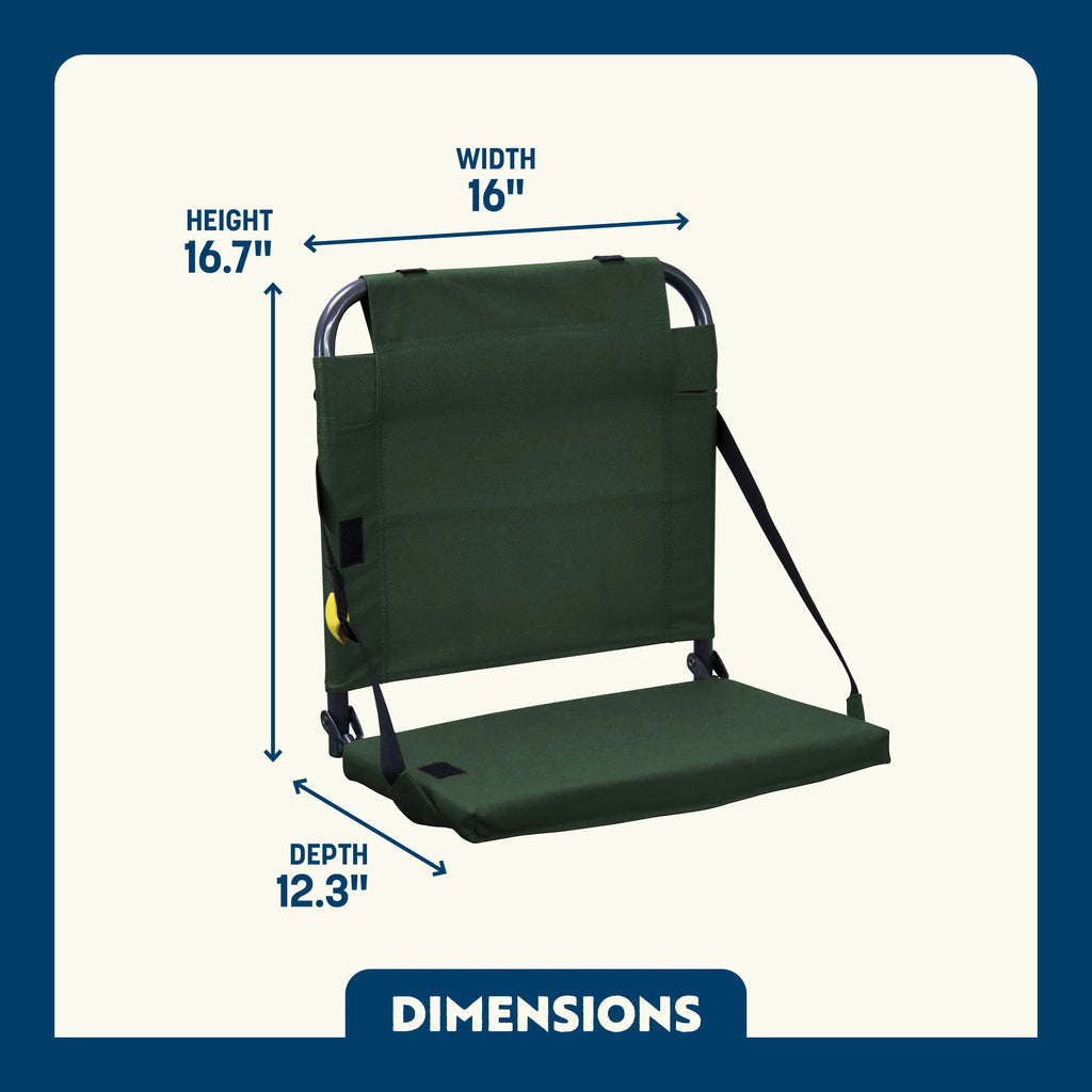 Ultra-Lightweight BleacherBack - Choice 696 - Grandstand Cushion Seat with Secure Under-Bench Hooks Detail