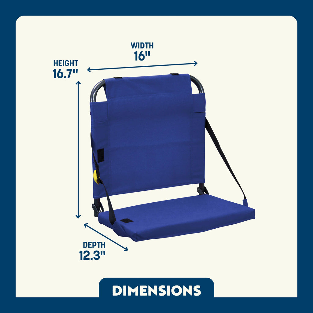 Ultra-Lightweight BleacherBack - Choice 696 - Grandstand Cushion Seat with Secure Under-Bench Hooks Detail