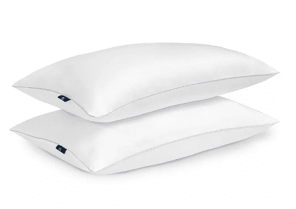 Ergonomic Memory Foam Queen Microfiber Polyester Bed Pillows Hypoallergenic (2 Count) - Orthopedic Shredded Foam Bed Pillow Set Detail