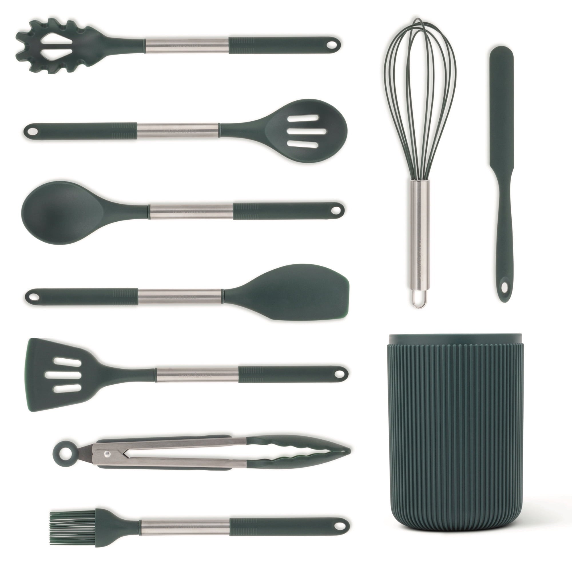 Heavy Duty 10-Piece Silicone Gadget Set - Green - Heavy Duty Stainless Steel Kitchen Shears Detail