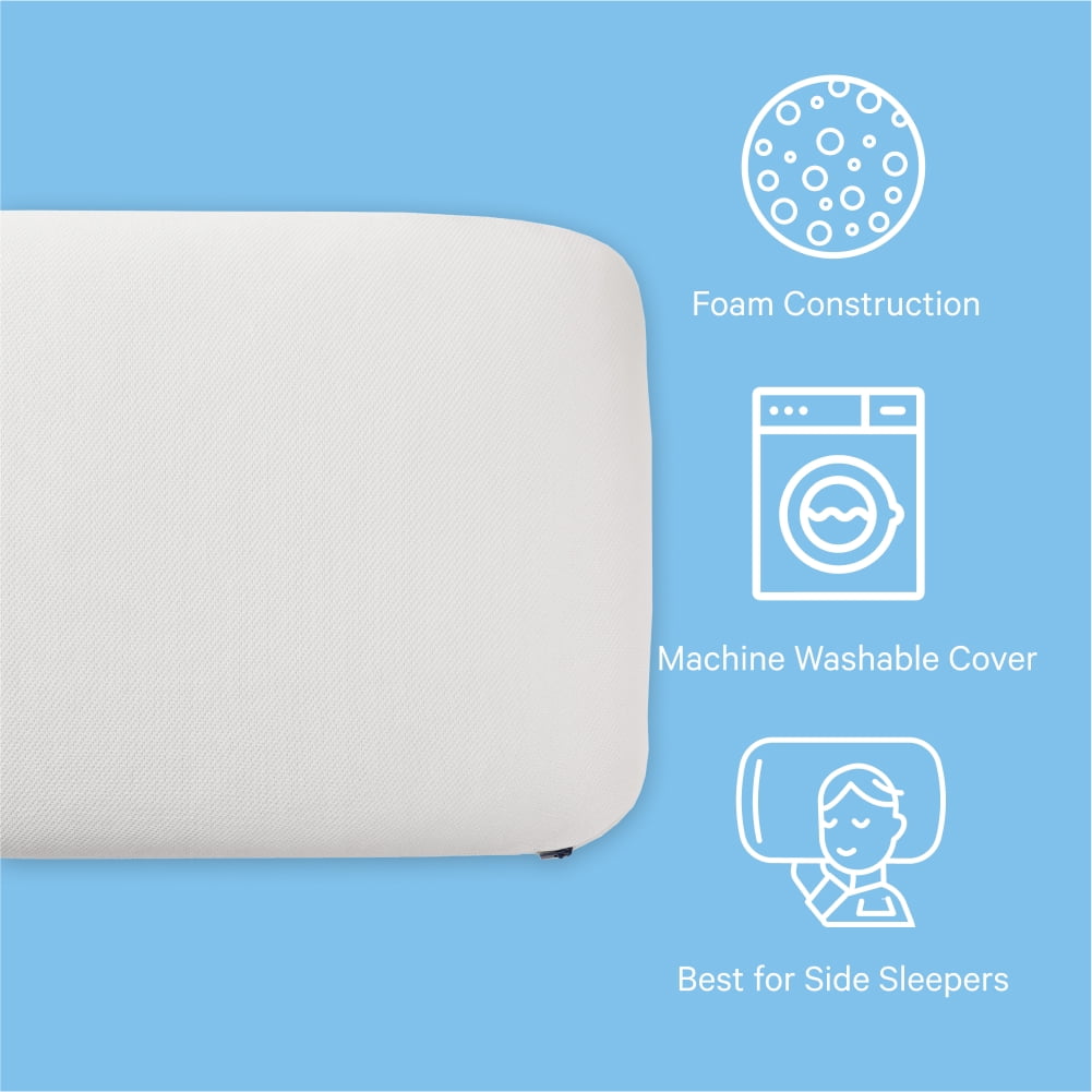 Ergonomic Memory Foam Essential Cooling Foam Pillow, Standard - Orthopedic Shredded Foam Bed Pillow Set Detail