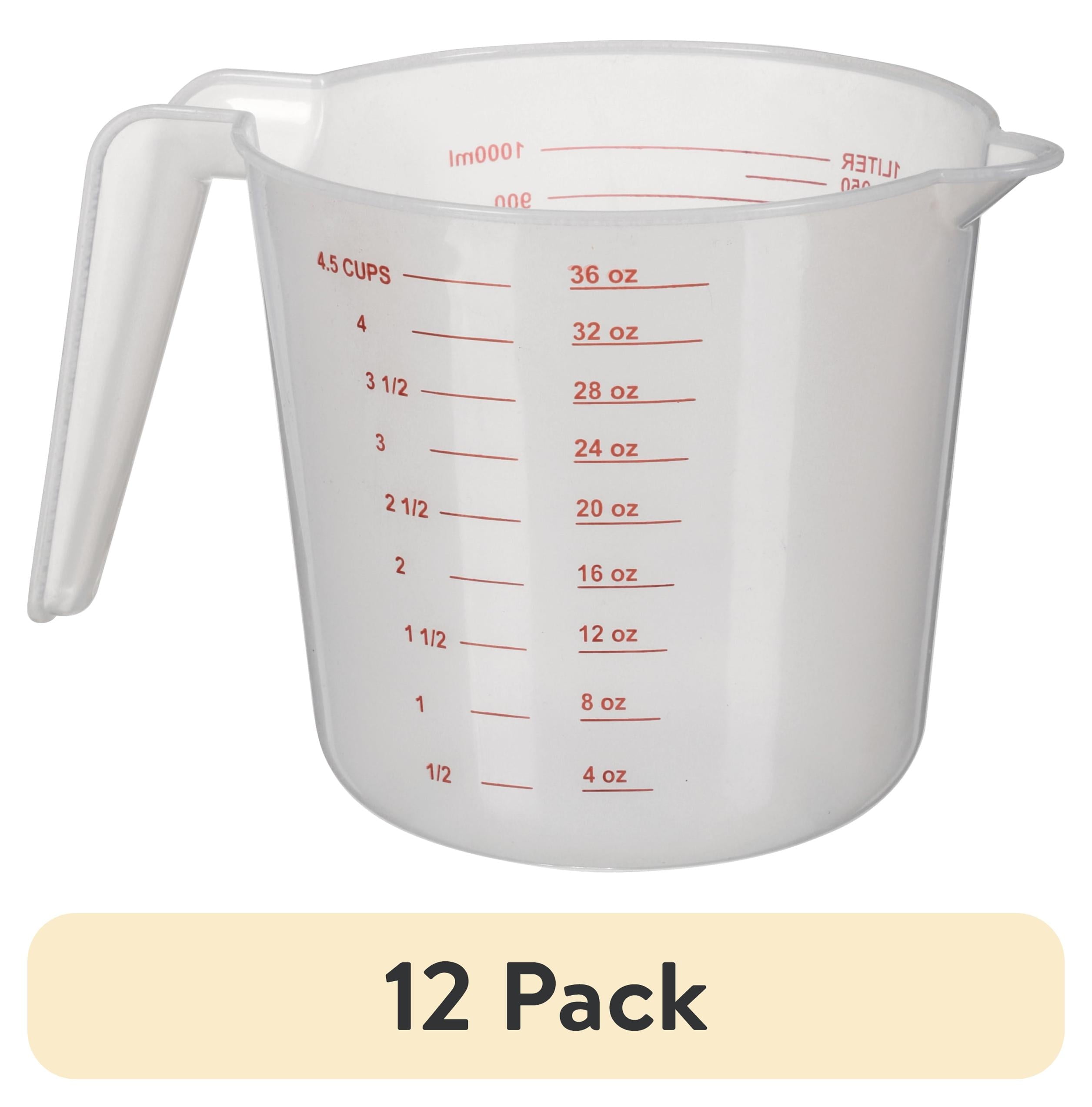 Innovative (12 pack) 4 Cup PP Plastic Measuring Cup, 32 oz, Clear - Premium Stainless Steel Garlic Presser & Peeler - Default Title