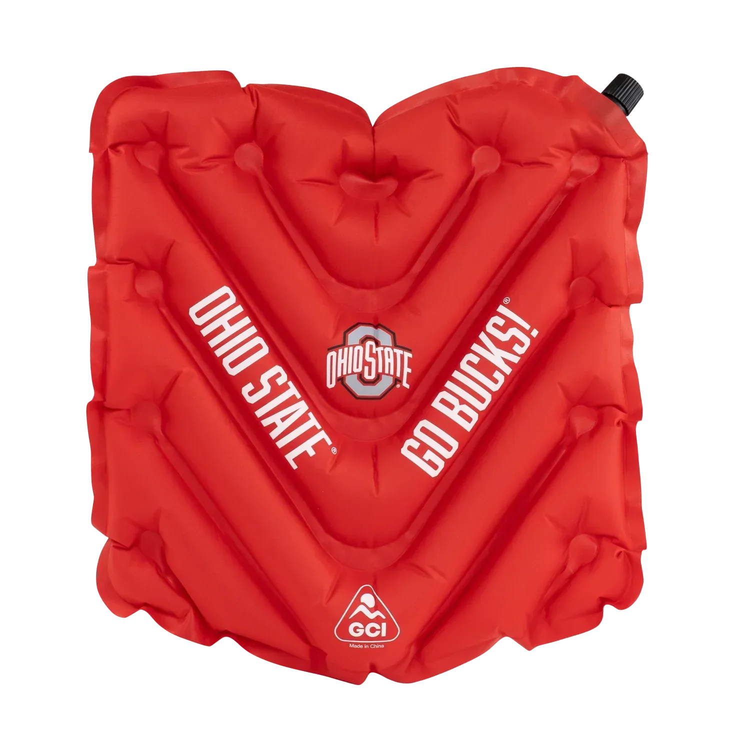 Ergonomic Back-Support College V Seat Inflatable Stadium Cushion - Ohio State Buckeyes - Choice 778 - Ergonomic Portable Stadium Seat for Sports Events - Default Title