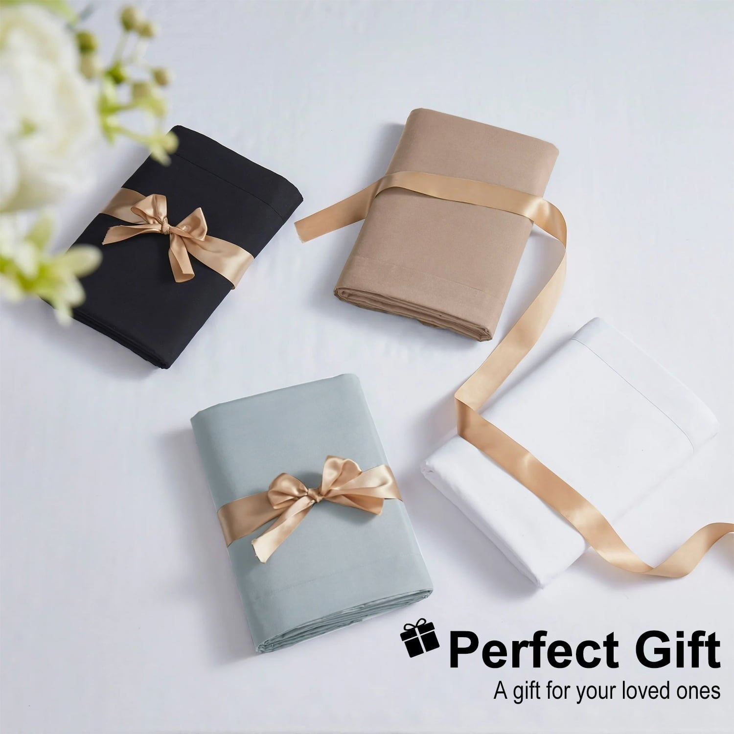 Premium Egyptian Cotton Sheets Set 4 Piece Queen/Full Size Sheet Set, Soft & Lightweight And Breathable ding Set, Fitted Sheet, Flat Sheet & ... - Premium Ultra-Soft Pillowcase Pair for Sleeping Detail