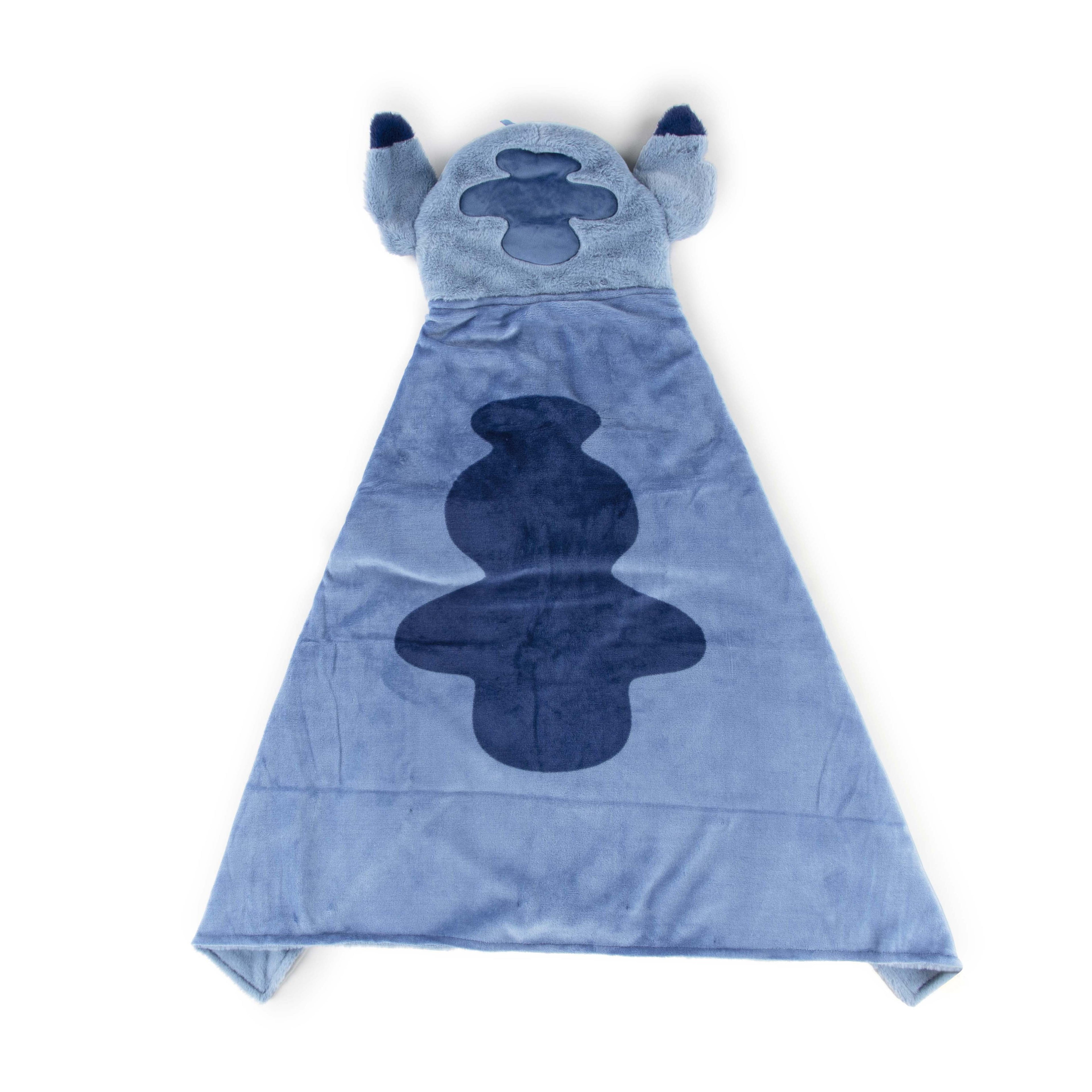 Super Soft Flannel Stitch Kids Hooded Silk Touch Throw Blanket, Polyester Faux Fur, Blue, 54" x 40" - Cozy Fleece Throw Blanket for Couch & Bed Detail