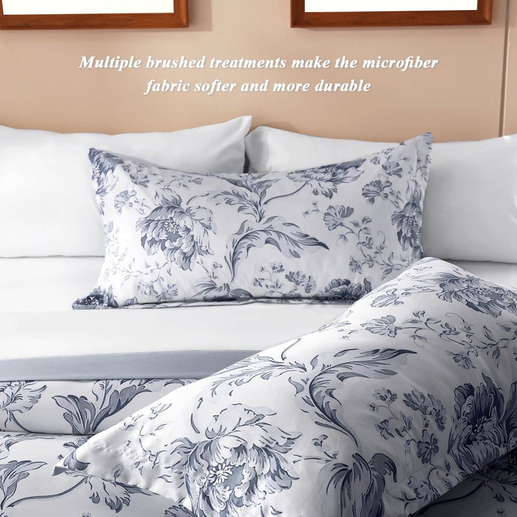 Luxurious Quilted Queen Comforter Sets,7-Pieces Reversible Bedding Sets,Bed in a Bag with Comforter,Flat Sheet and Fitted Sheet,Pillowc... - Hypoallergenic Ultra-Fluffy Quilt for Winter Detail