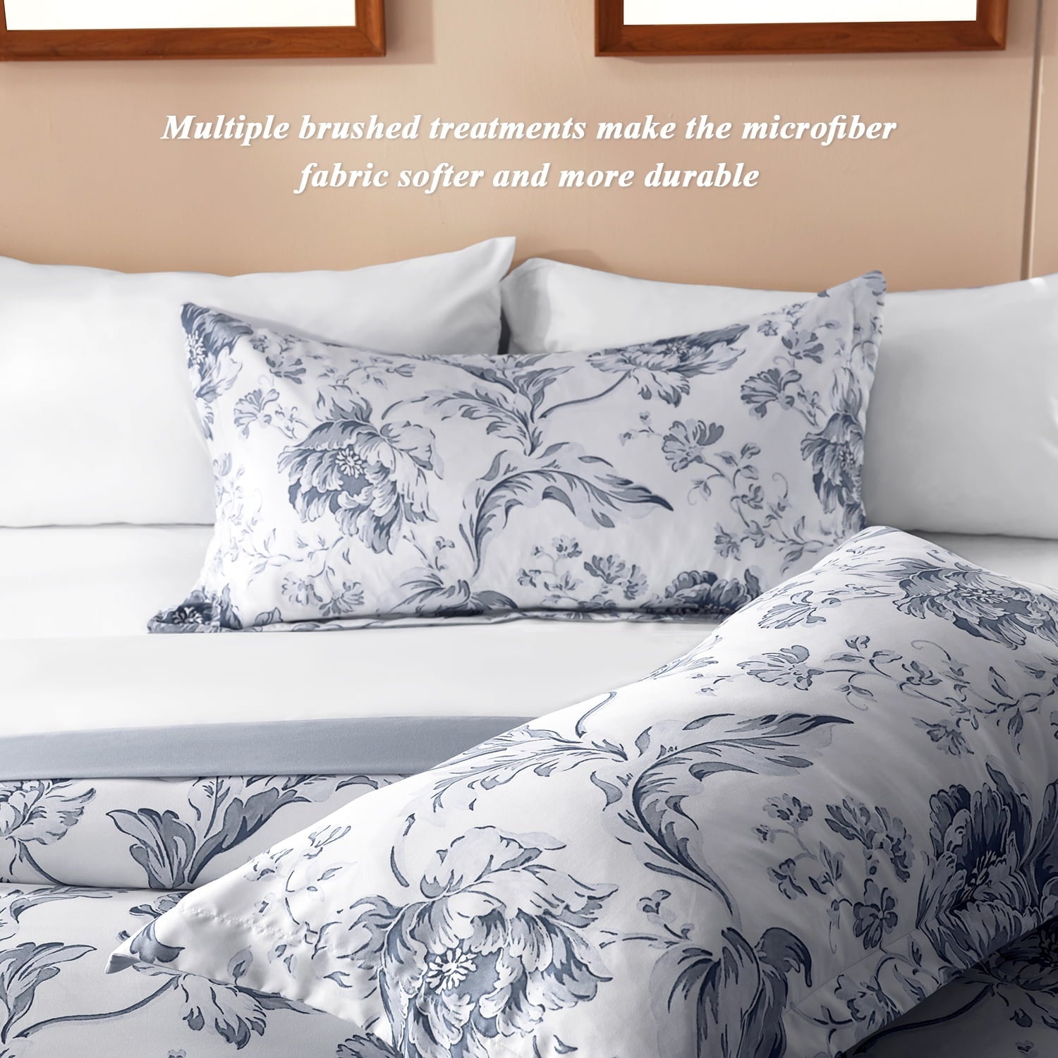 Luxurious Quilted Queen Comforter Sets,7-Pieces Reversible Bedding Sets,Bed in a Bag with Comforter,Flat Sheet and Fitted Sheet,Pillowc... - Hypoallergenic Ultra-Fluffy Quilt for Winter Detail