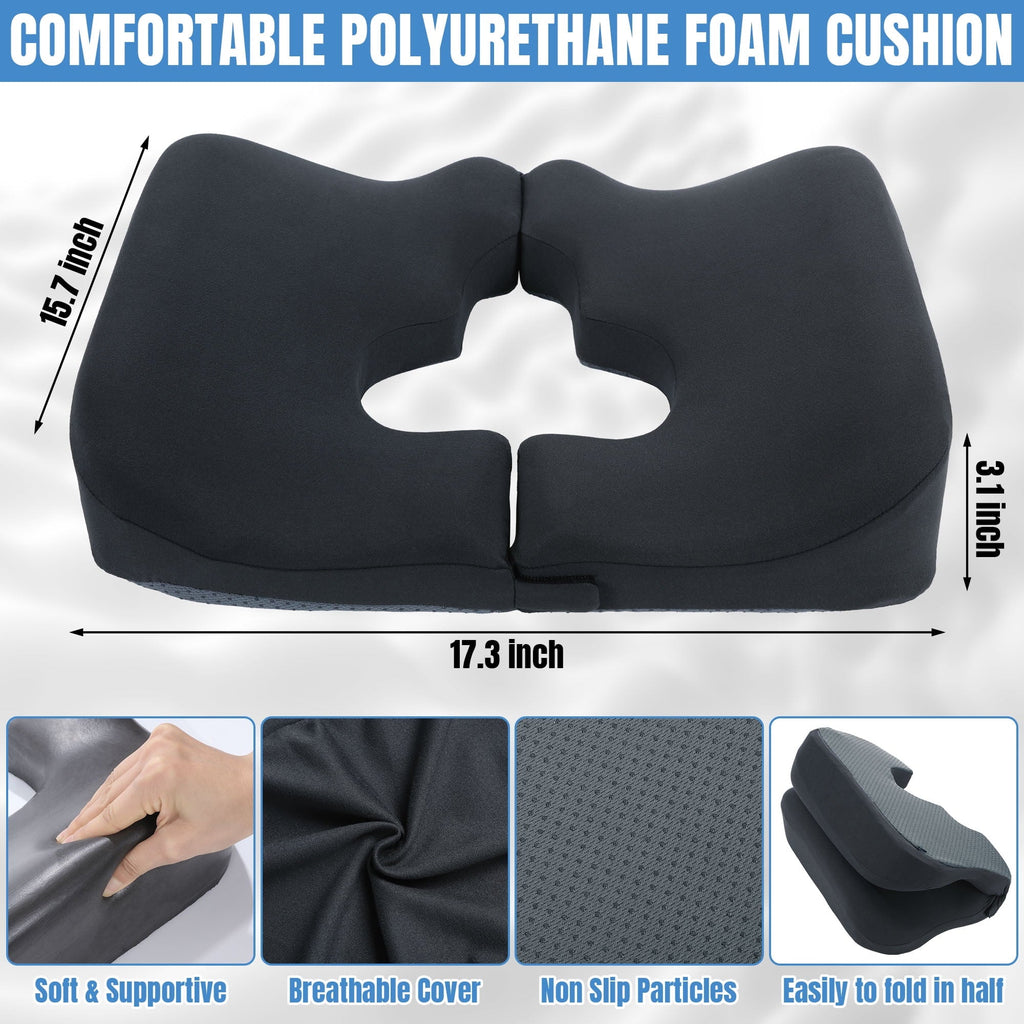 Decorative Plump Memory Foam Bed Sore Cushions for Butt, Bedsore Pressure Relief Pillow for Sleeping and Sitting,Cushion for Bed Sores... - Orthopedic Shredded Foam Bed Pillow Set Detail