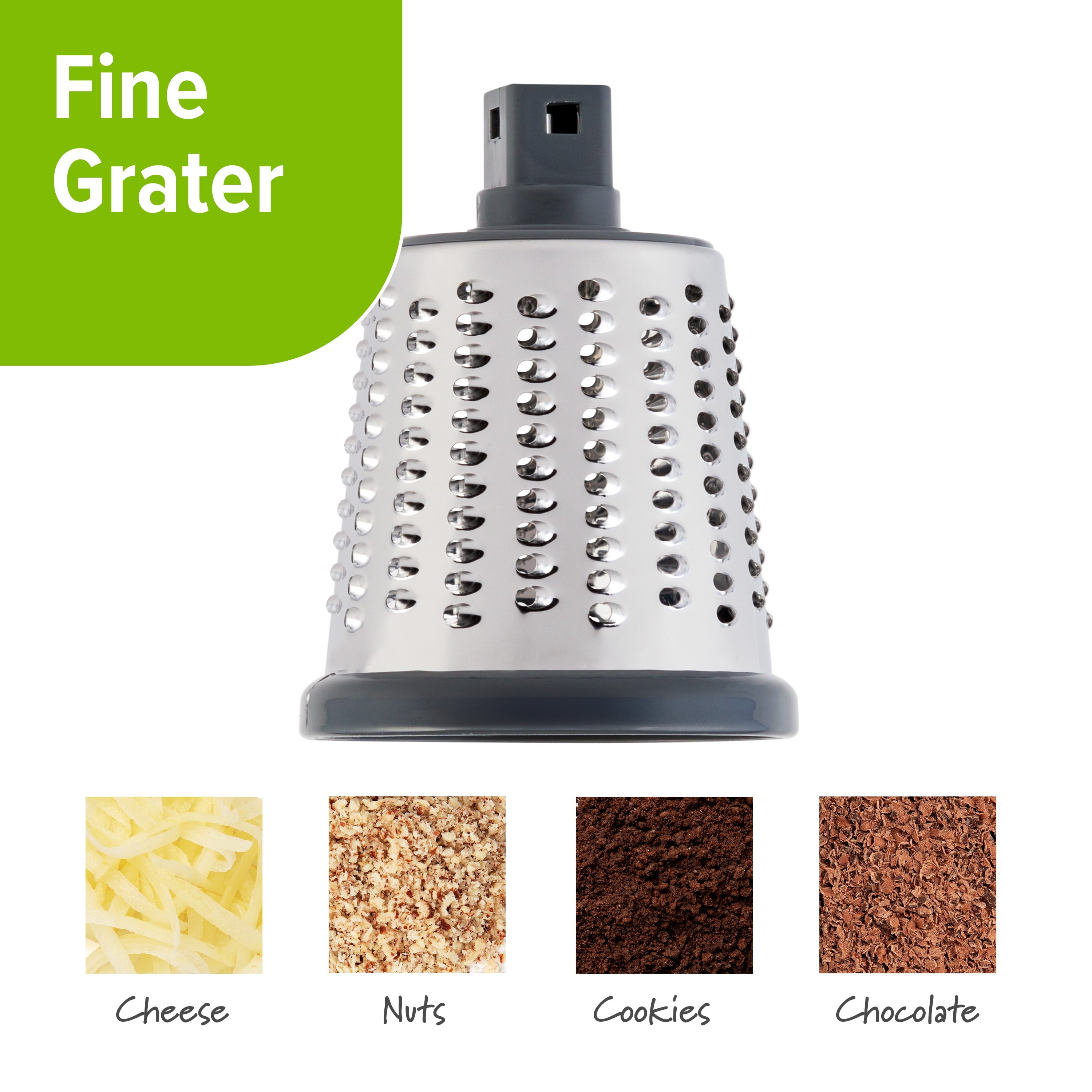 Ergonomic Manual Manual Rotary Grater & Slicer - Kitchen Gadget Tool for Quick Food Prep Detail