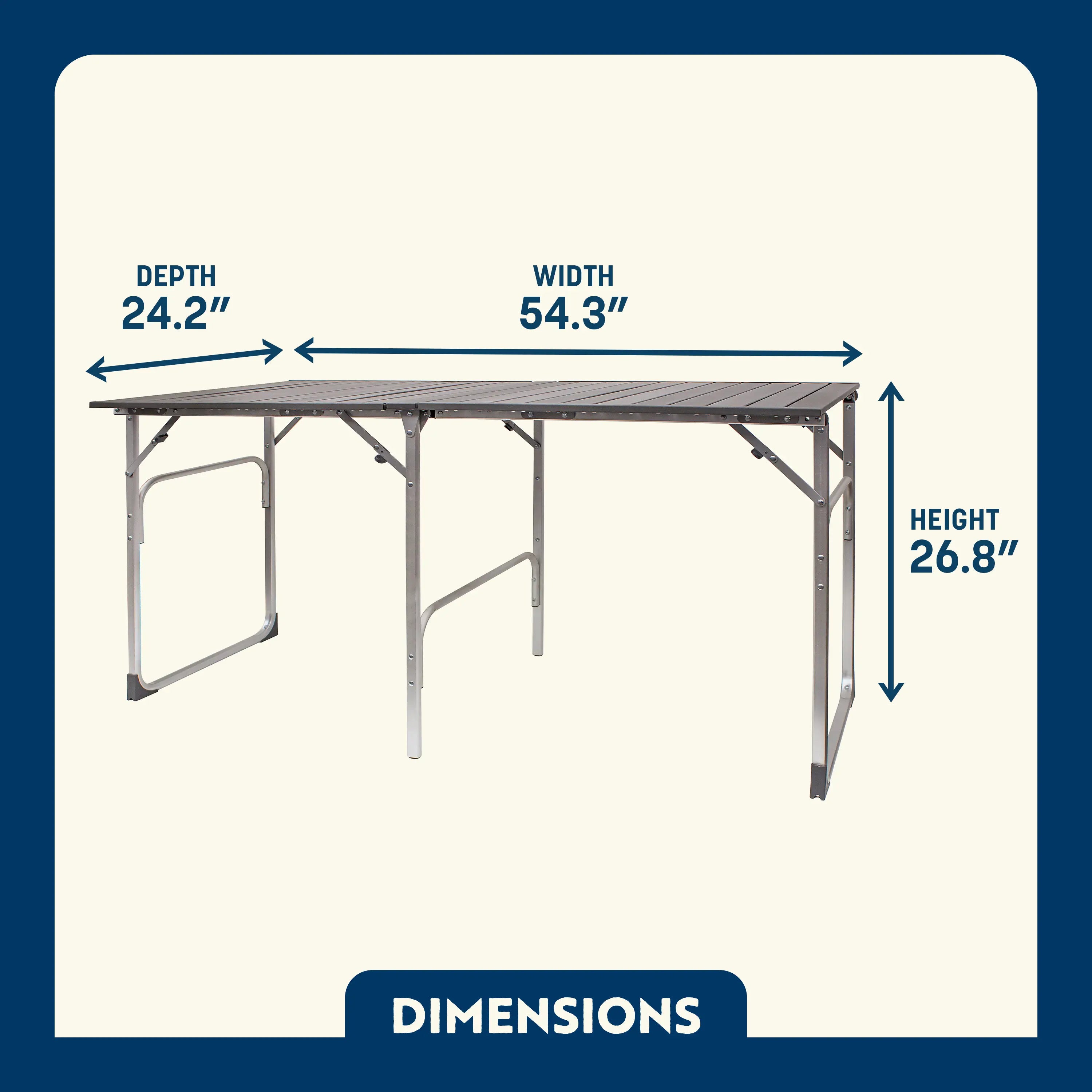 Multi-Functional Cook Slim-Fold Table - Choice 196 - Portable Camping Table with Heat-Resistant Countertop Detail