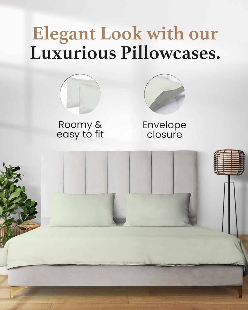Cooling Sateen Queen Size Flat Sheet Only - Hotel Style 100% Egyptian Cotton Sheet, Soft & Breathable, Sateen Weave 800 Thread Count... - Luxury Bed Sheet Set with Deep Pockets Detail
