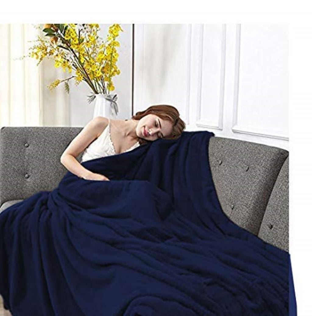 Super Soft Flannel Solid Color 90"L x 60"W Fleece Throw Blanket for Fall, Winter, Spring, Summer, Men, Women, Homeless, Charity Donation... - Lightweight Plush Warm Blanket for All Seasons Detail