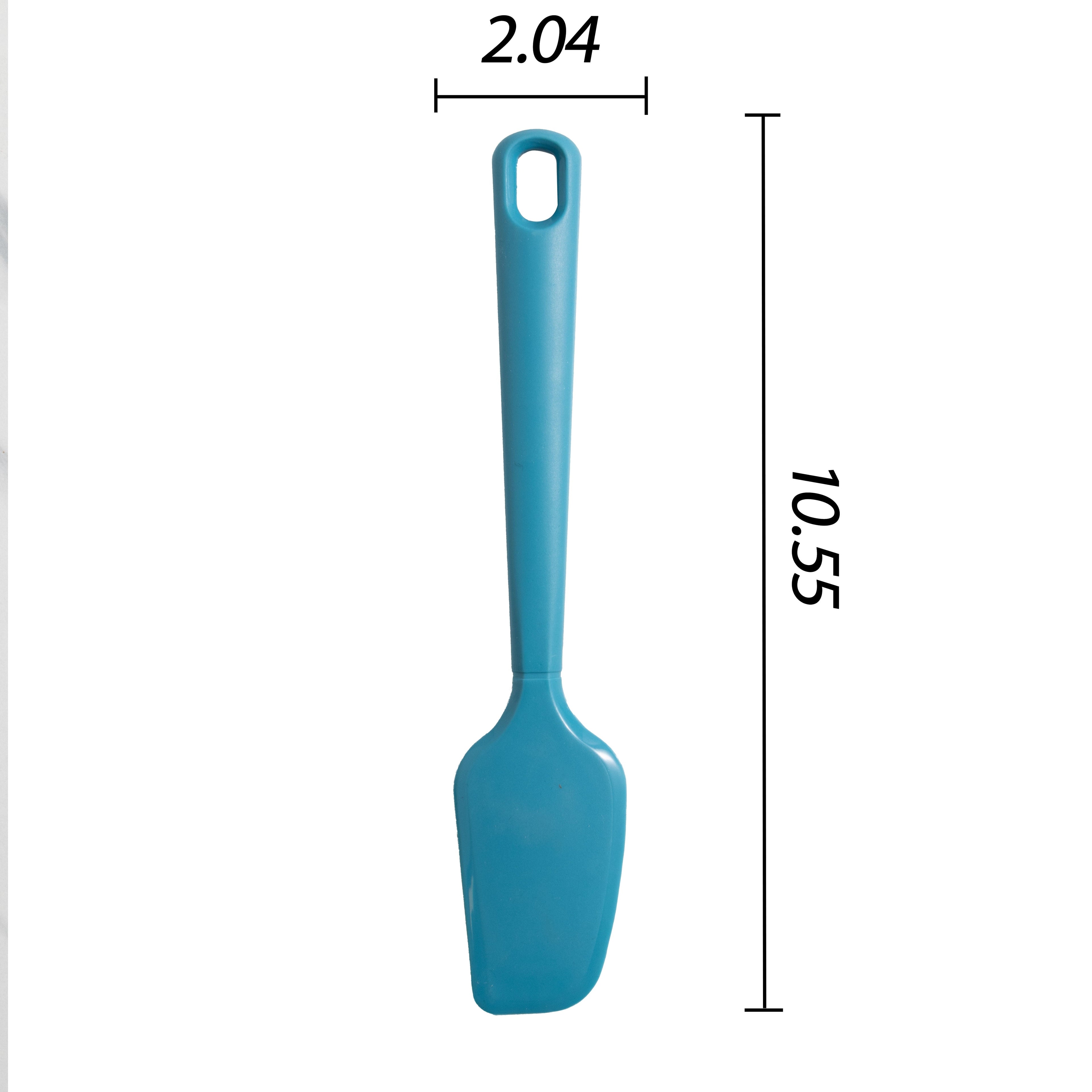 Durable Steel Silicone Food- Grade Blue 10.55" L Kitchen Spatula - Professional Kitchen Tool for Culinary Enthusiasts Detail