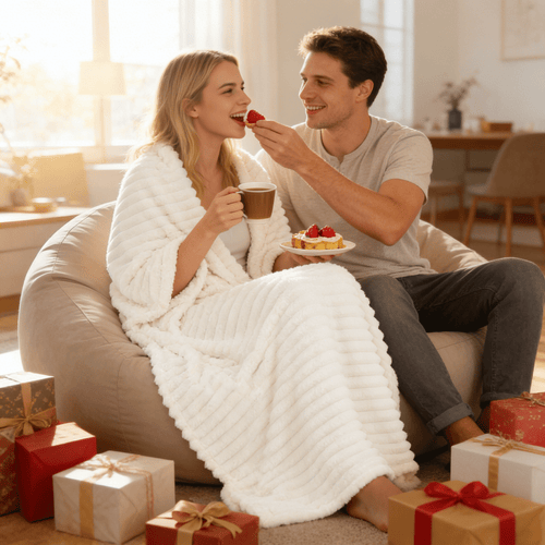 Cozy Fleece White Fleece Throw Blanket for Couch, Super Soft Cozy Blankets and Throws, Decorative Fleece Blankets for Women Men G... - Cozy Fleece Throw Blanket for Couch & Bed Detail