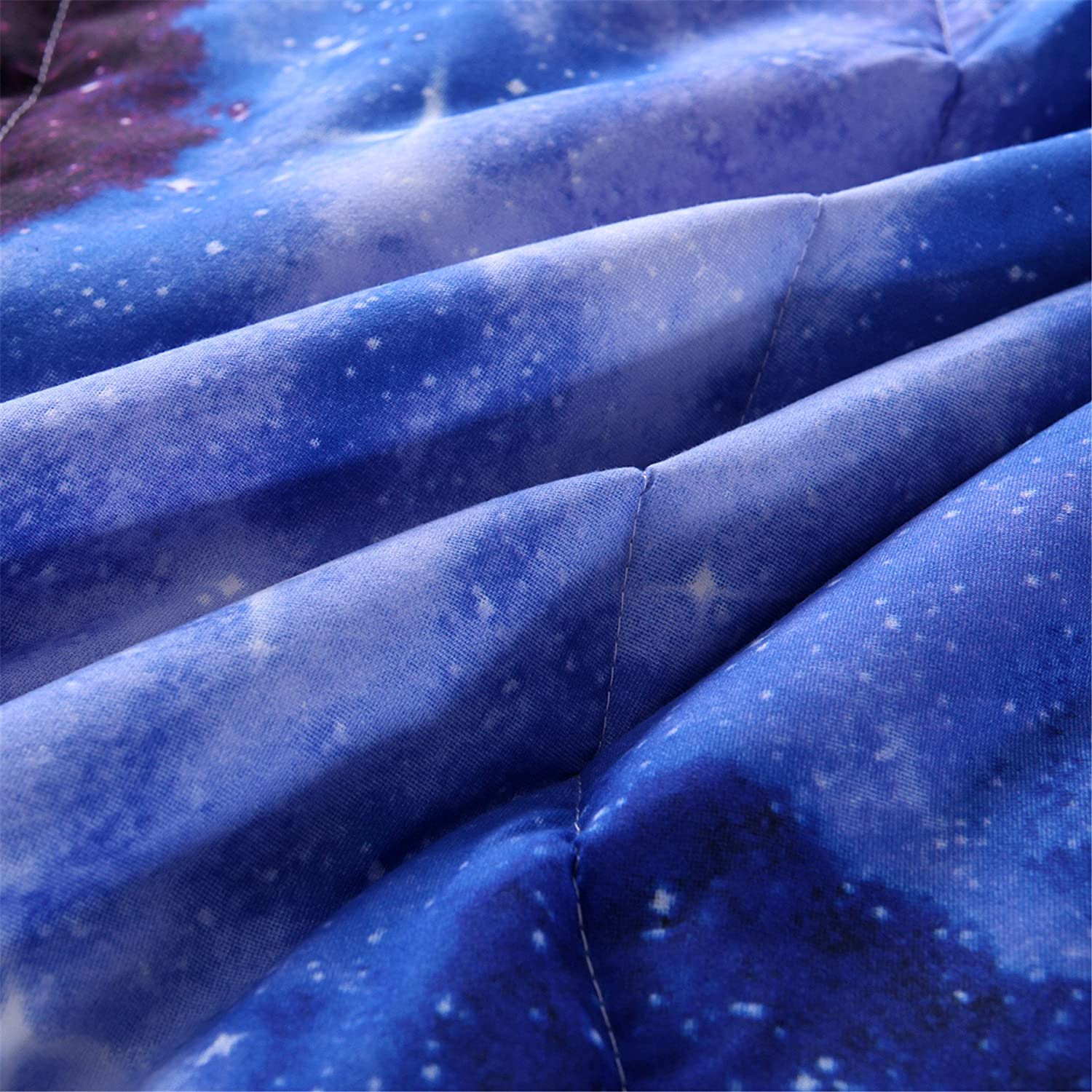 Hypoallergenic Cloud Galaxy Bedding Sets Outer Space Comforter 3D Printed Space Quilt Set Full Size for Kids Blue - Hypoallergenic Ultra-Fluffy Quilt for Winter Detail