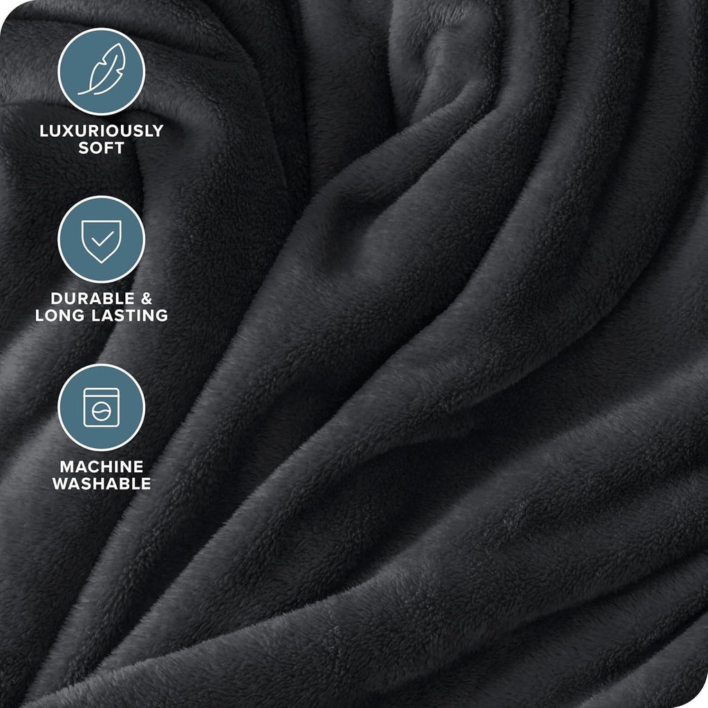 Super Soft Flannel Throw Size Blanket, Luxury Plush Cozy Fuzzy Fleece Blanket, Super Soft Warm Big Lightweight Throw Blanket All Seasons... - Lightweight Plush Warm Blanket for All Seasons Detail