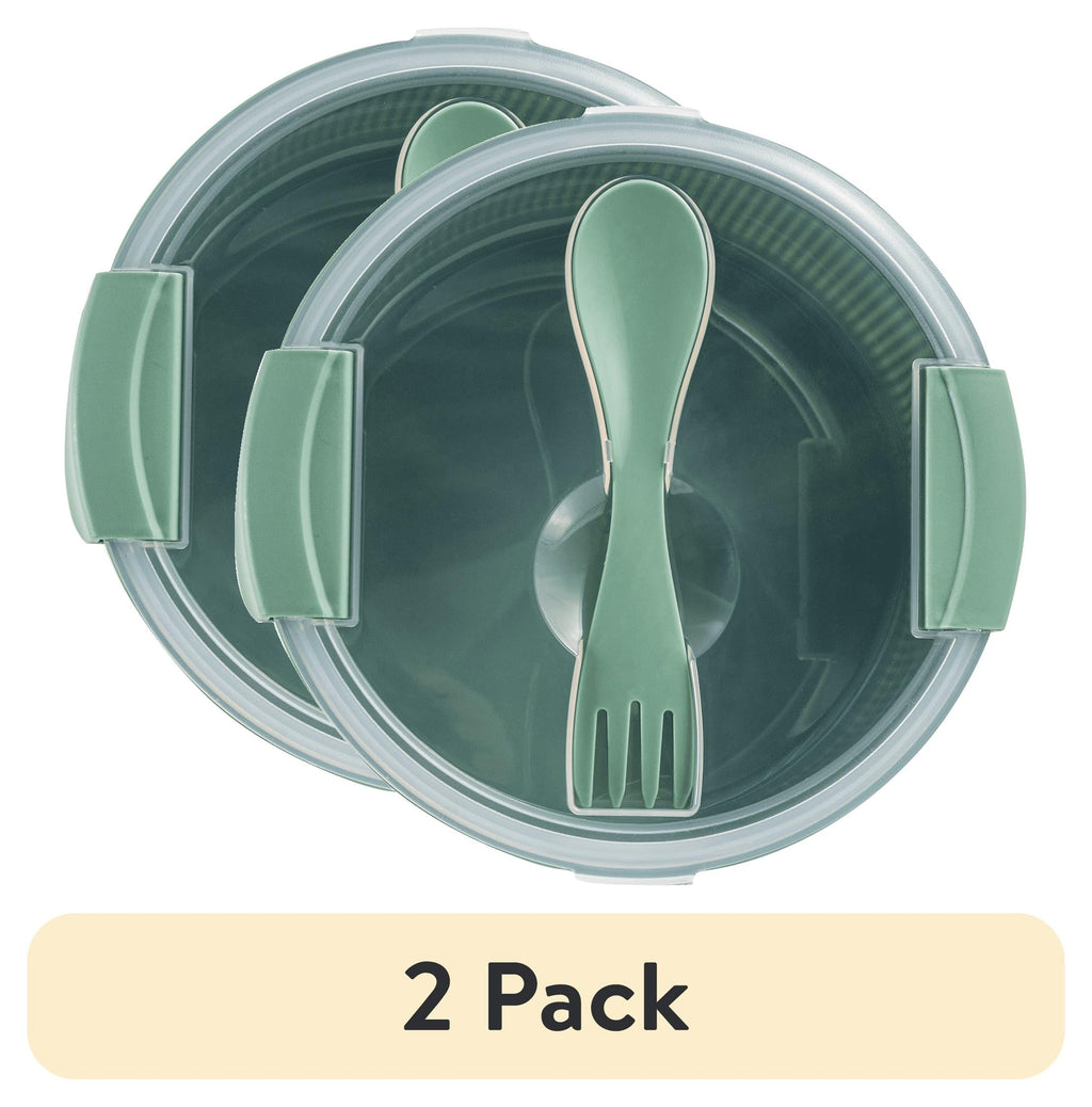Sweet Treat Shaped (2 pack) Food Storage Bento Container, Round, Green, 47oz Capacity, A Practical Choice for School Lunches a... - Deliciously Soft Cupcake Sensory Glob - Default Title