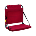Ultra-Lightweight BleacherBack - Choice 696 - Grandstand Cushion Seat with Secure Under-Bench Hooks - Red
