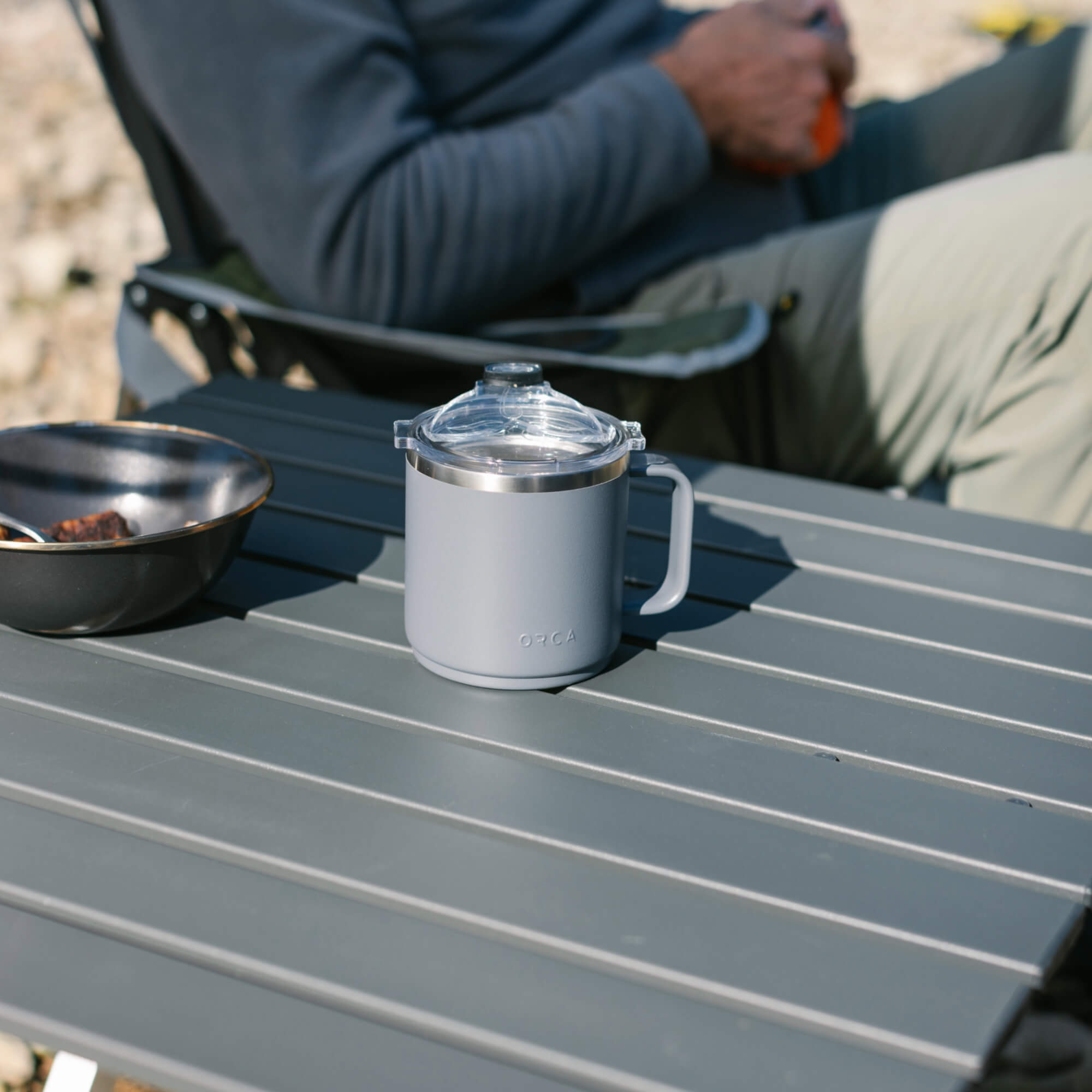 Slim-Fold Compact Camp Table 25 - Choice 214 - Slim-Fold Outdoor Cook Station with Storage Shelves Detail