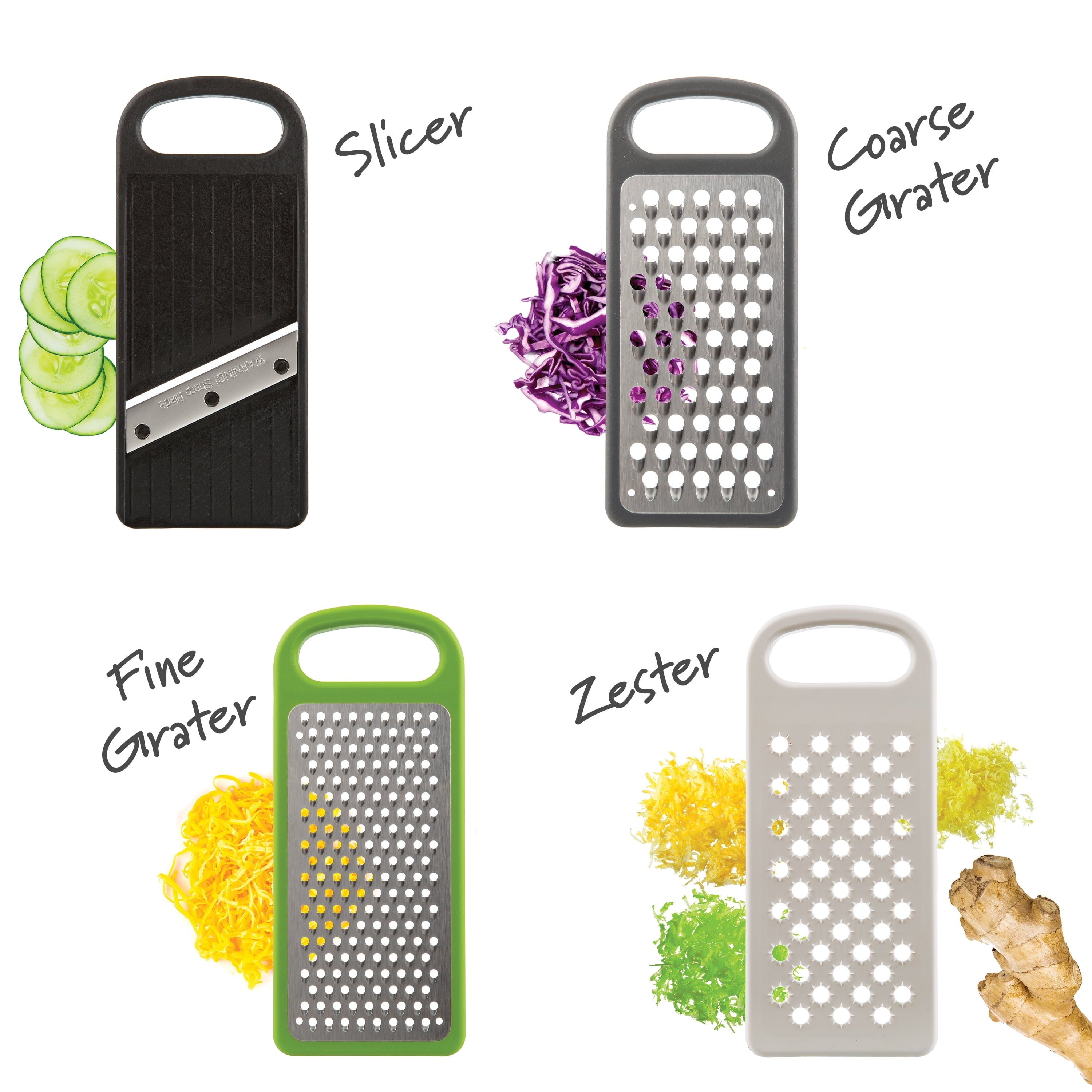 Innovative Compact Grate & Slice Set - Premium Stainless Steel Garlic Presser & Peeler Detail