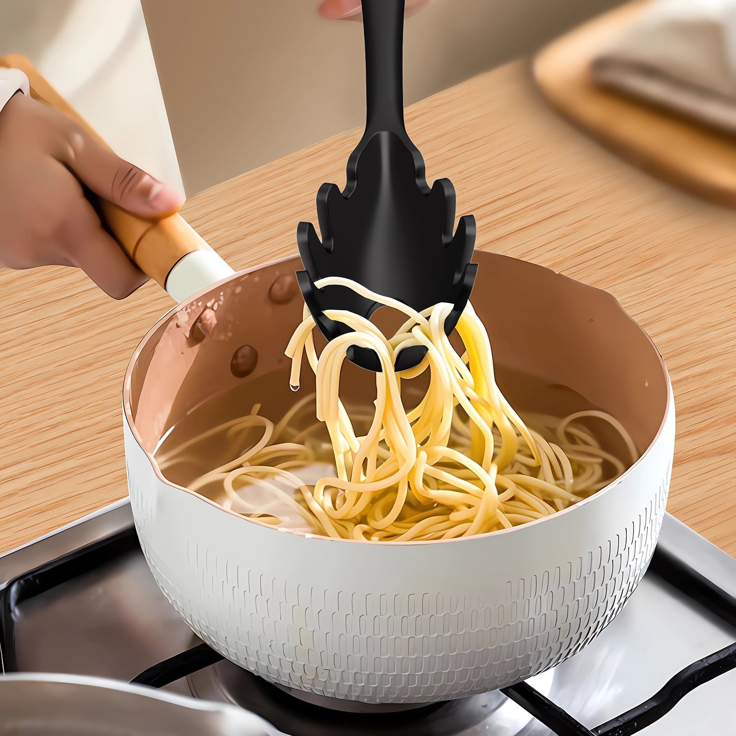Heavy Duty Silicone Cooking Utensils Set - 446°F Heat Resistant Kitchen Utensils,Turner Tongs,Spatula,Spoon,Brush,Whisk,Ki... - Multi-Purpose Hand Tool for Daily Meal Prep Detail